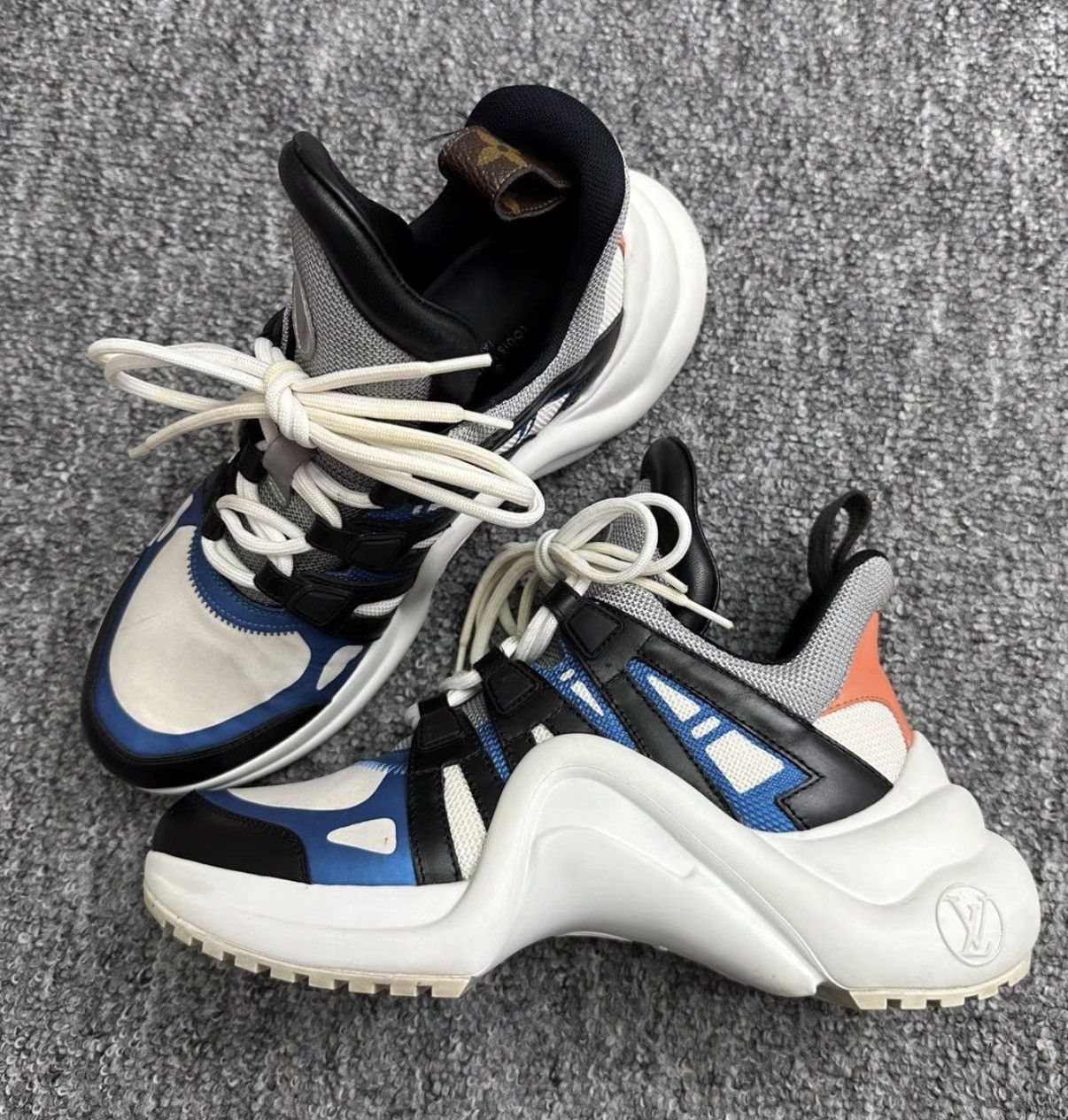 Louis Vuitton Louis Vuitton Black Blue Dad Sneakers K12 Size US 6.5 / IT 36.5 - 1 Thumbnail