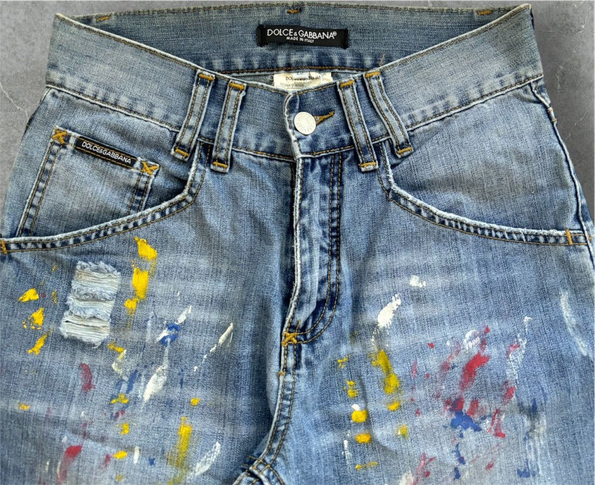 Dolce & Gabbana Dolce & Gabbana Paint Splatter Jeans Size 27" / US 4 / IT 40 - 5 Thumbnail