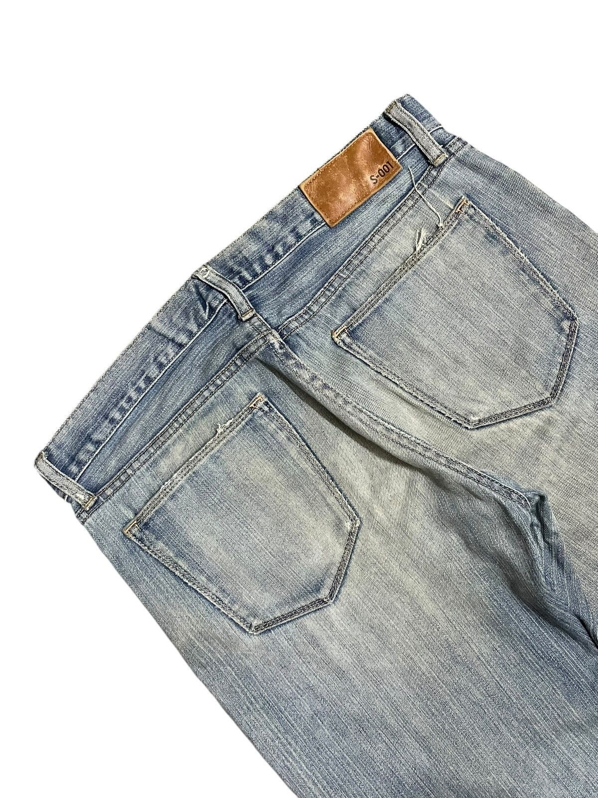 Jun Takahashi Japanese Denim Uniqlo Yellowish Blue FadeWash Straight Jeans Size US 32 / EU 48 - 6 Thumbnail