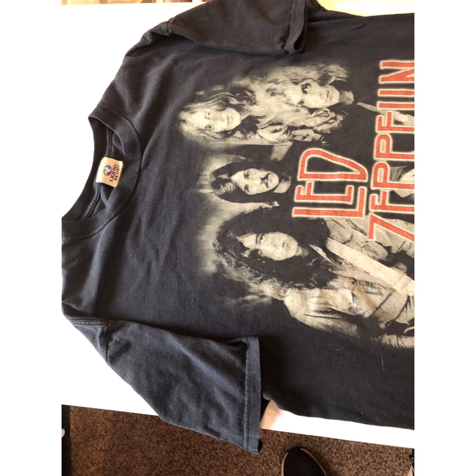 Liquid Blue VINTAGE Liquid Blue T-Shirt LED ZEPPELIN 90s Short Sleeve Black XL Mens Size US XL / EU 56 / 4 - 4 Thumbnail