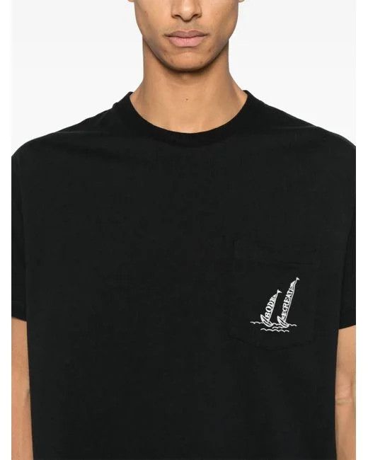 Bode o1mle0226 Recreation Sails Pocket T-Shirt in Black Size US XXL / EU 58 / 5 - 2 Thumbnail