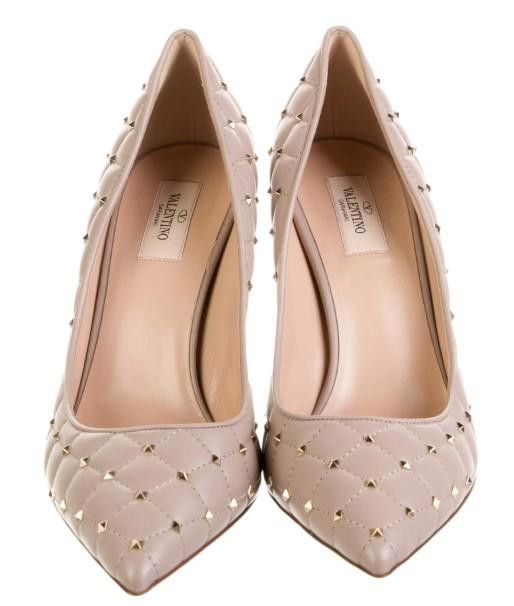 Valentino Valentino Garavani Rockstud Quilted Nude Heels – Size 11 Size US 10.5 / IT 40.5 - 2 Thumbnail