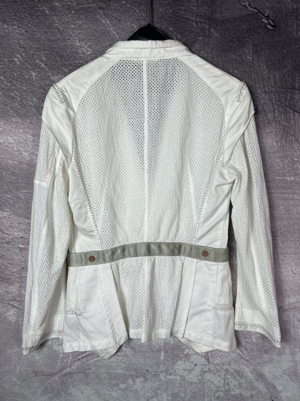 Marithe + Francois Girbaud M+FG Archive Mesh Web Paneled Utility Blazer Jacket Size M / US 6-8 / IT 42-44 - 2 Thumbnail