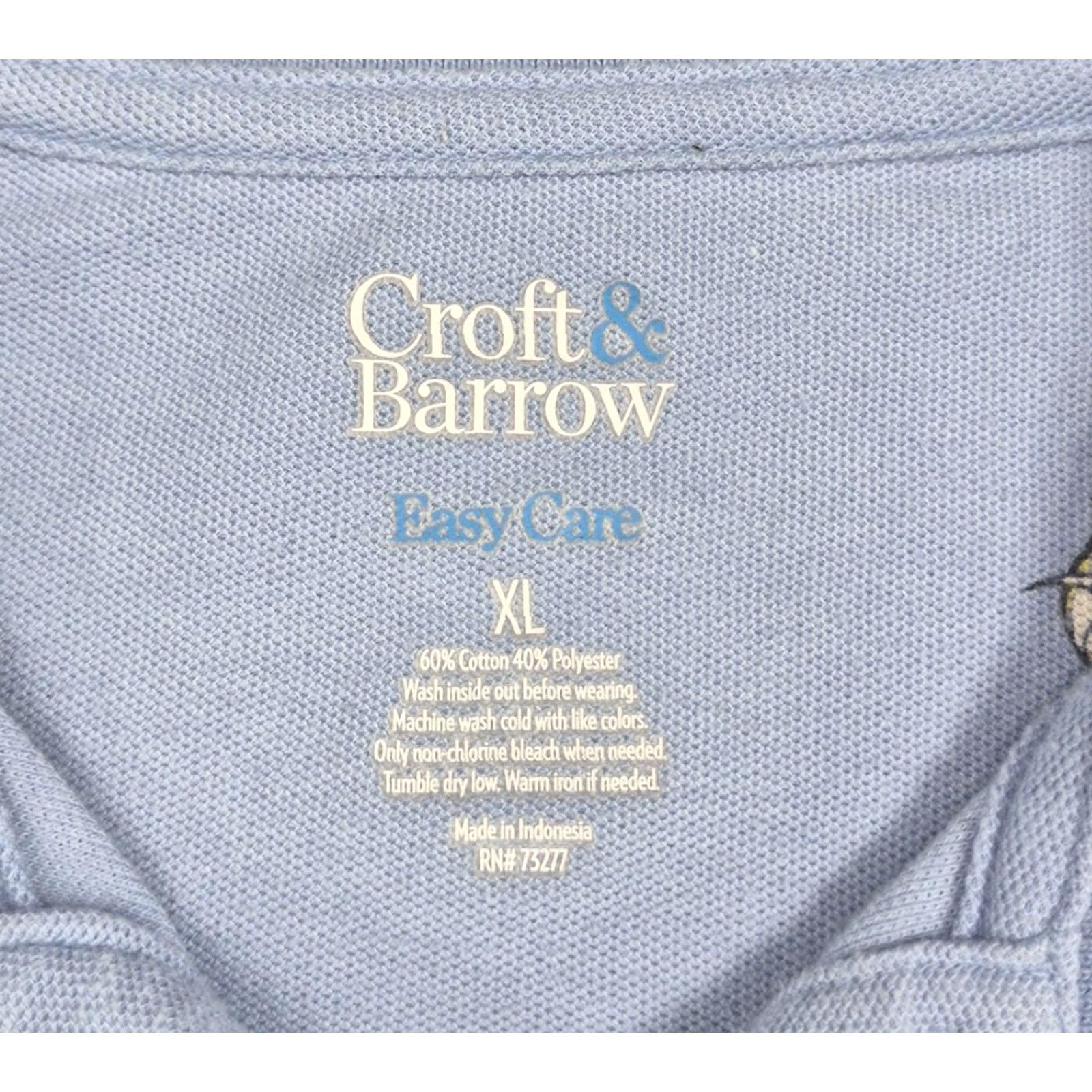Croft & Barrow Croft & Barrow Polo Shirt Mens XL Blue Easy Care Marlin Fish Nautical Print Shirt Size US XL / EU 56 / 4 - 5 Thumbnail