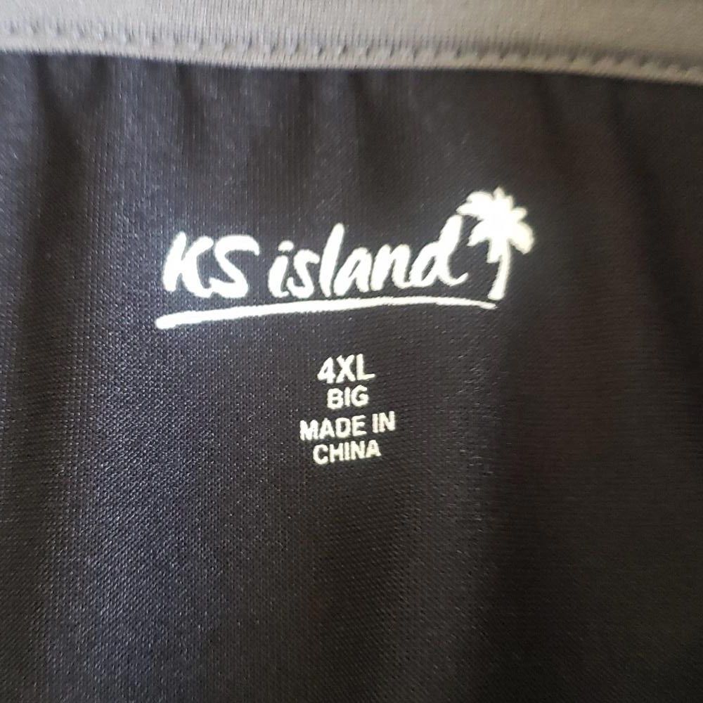 Designer CT1552 KS Island Mens Black and Grey Big & Tall Shirt 4XL Size US XXL / EU 58 / 5 - 4 Thumbnail