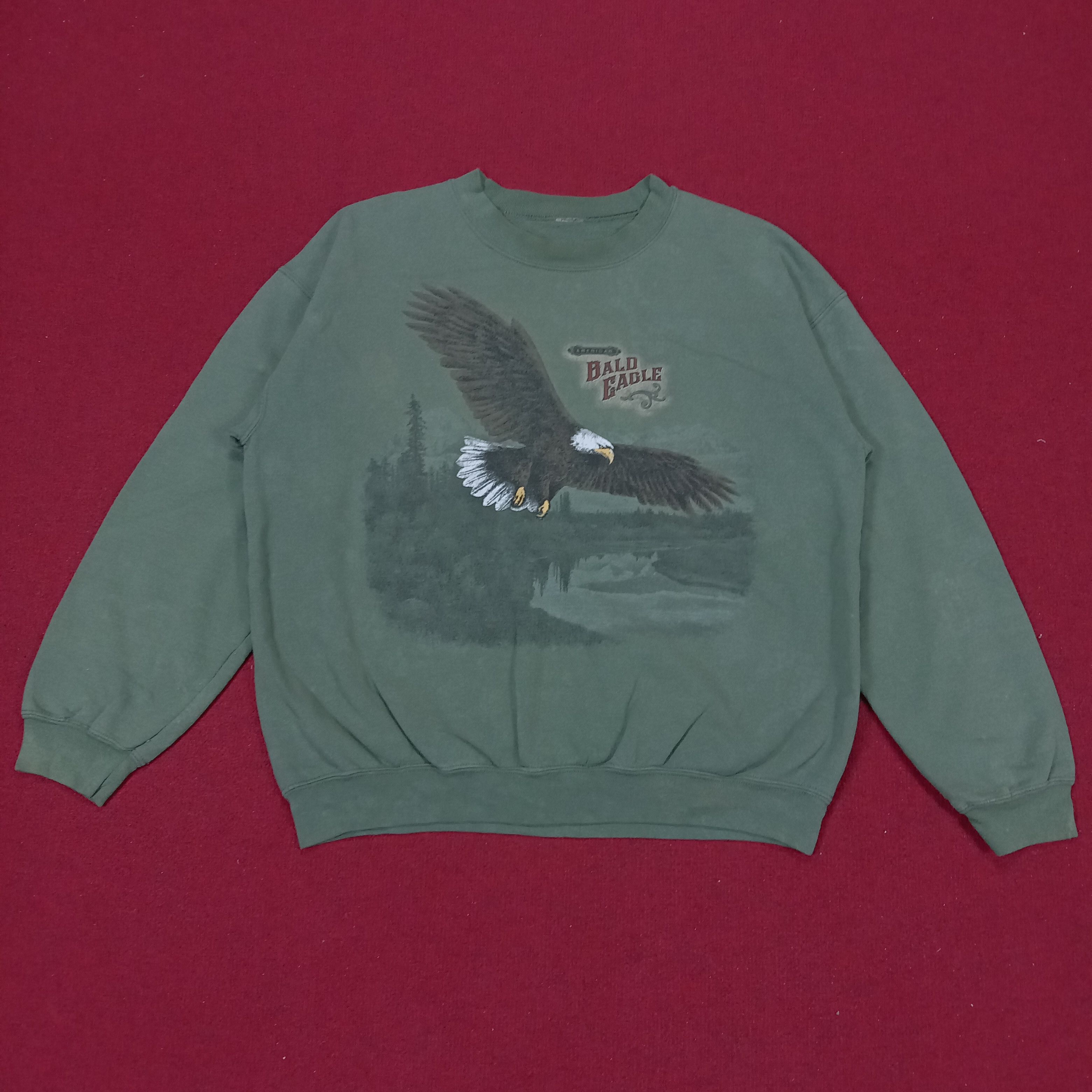 Vintage Bald Eagle Biker Riders Motorcycle Style Vintage Sweatshirt Size US L / EU 52-54 / 3 - 1 Thumbnail