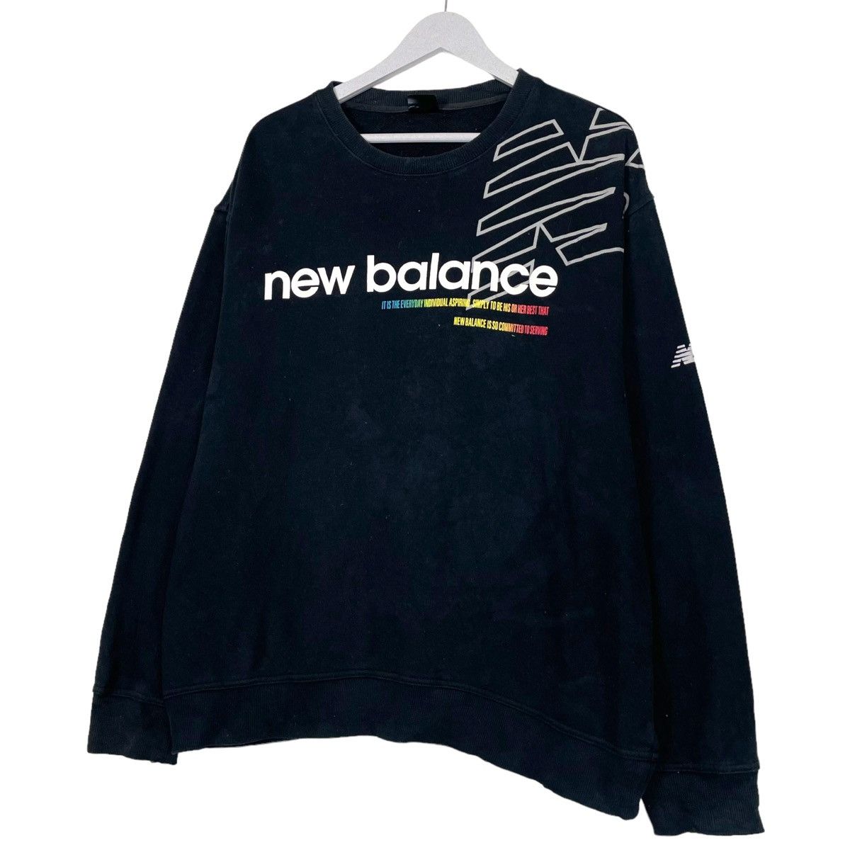 New Balance × Vintage 💥90s NEW BALANCE BIG LOGO CREWNECK SWEATSHIRT Size US L / EU 52-54 / 3 - 2 Thumbnail