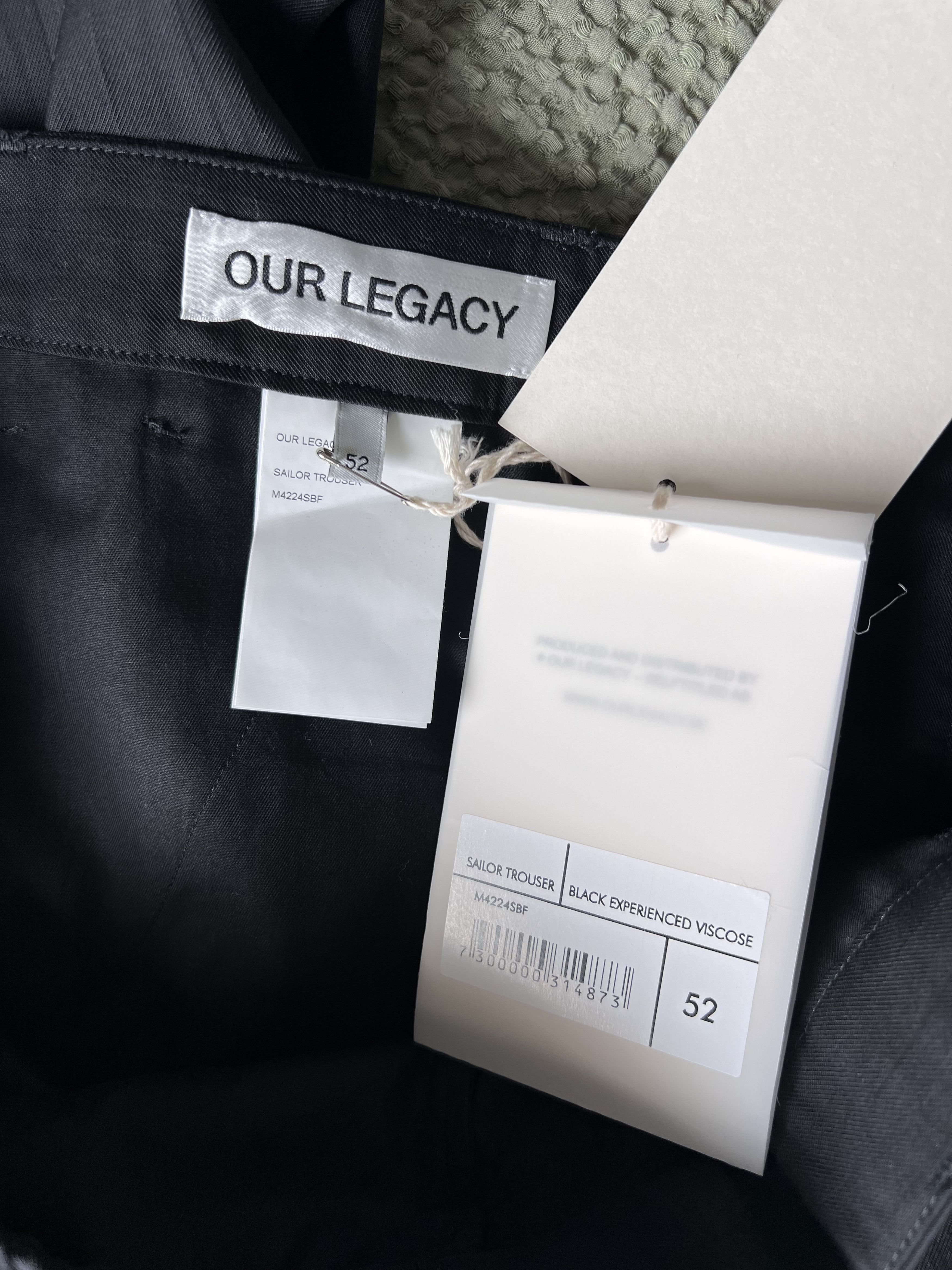 Our Legacy Our Legacy Sailor Trousers in Black Experienced Viscose Size US 36 / EU 52 - 6 Thumbnail