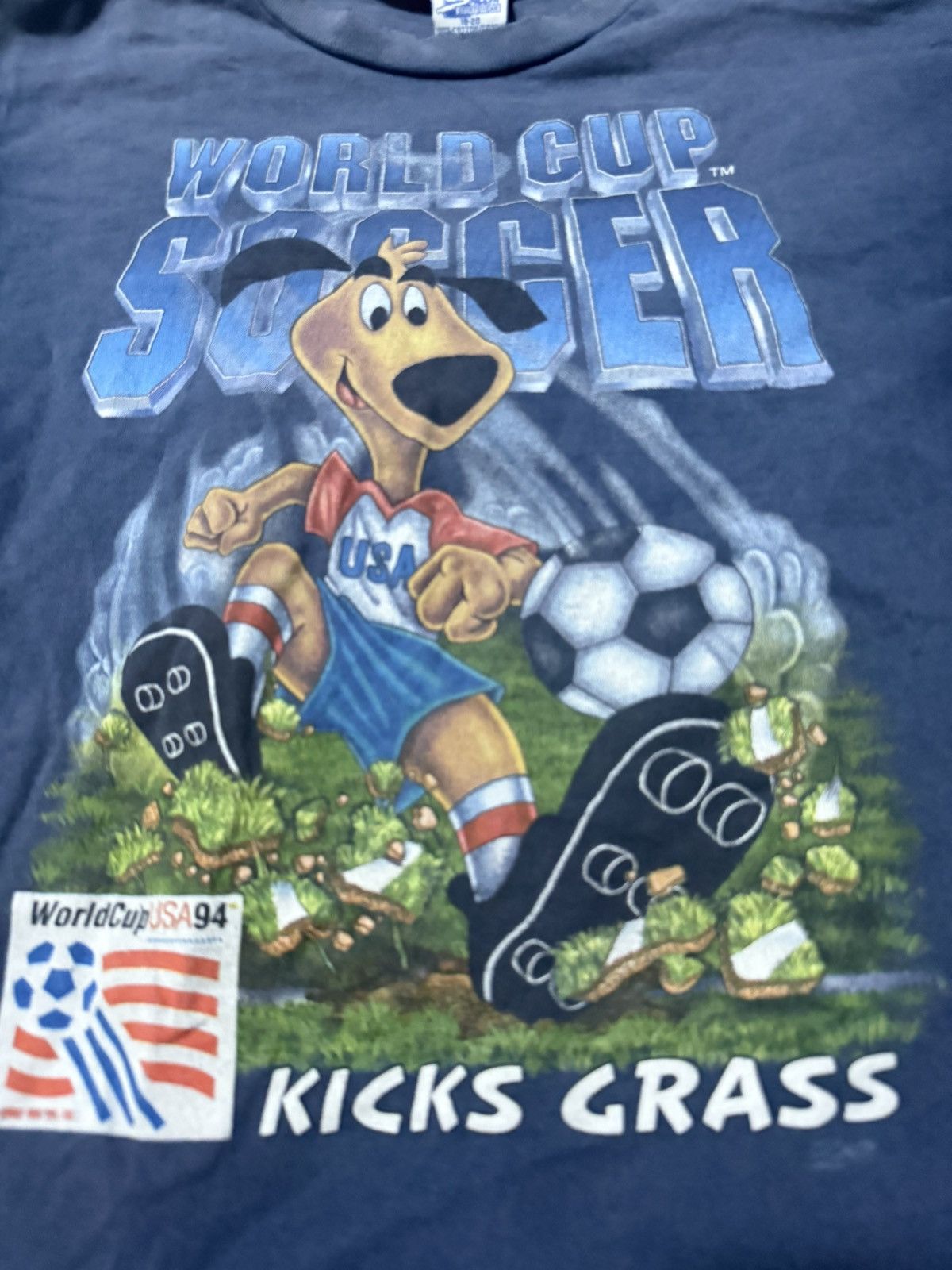 Vintage Distressed Vintage 90s Team USA World Cup T Shirt Kids Size US S / EU 44-46 / 1 - 4 Thumbnail