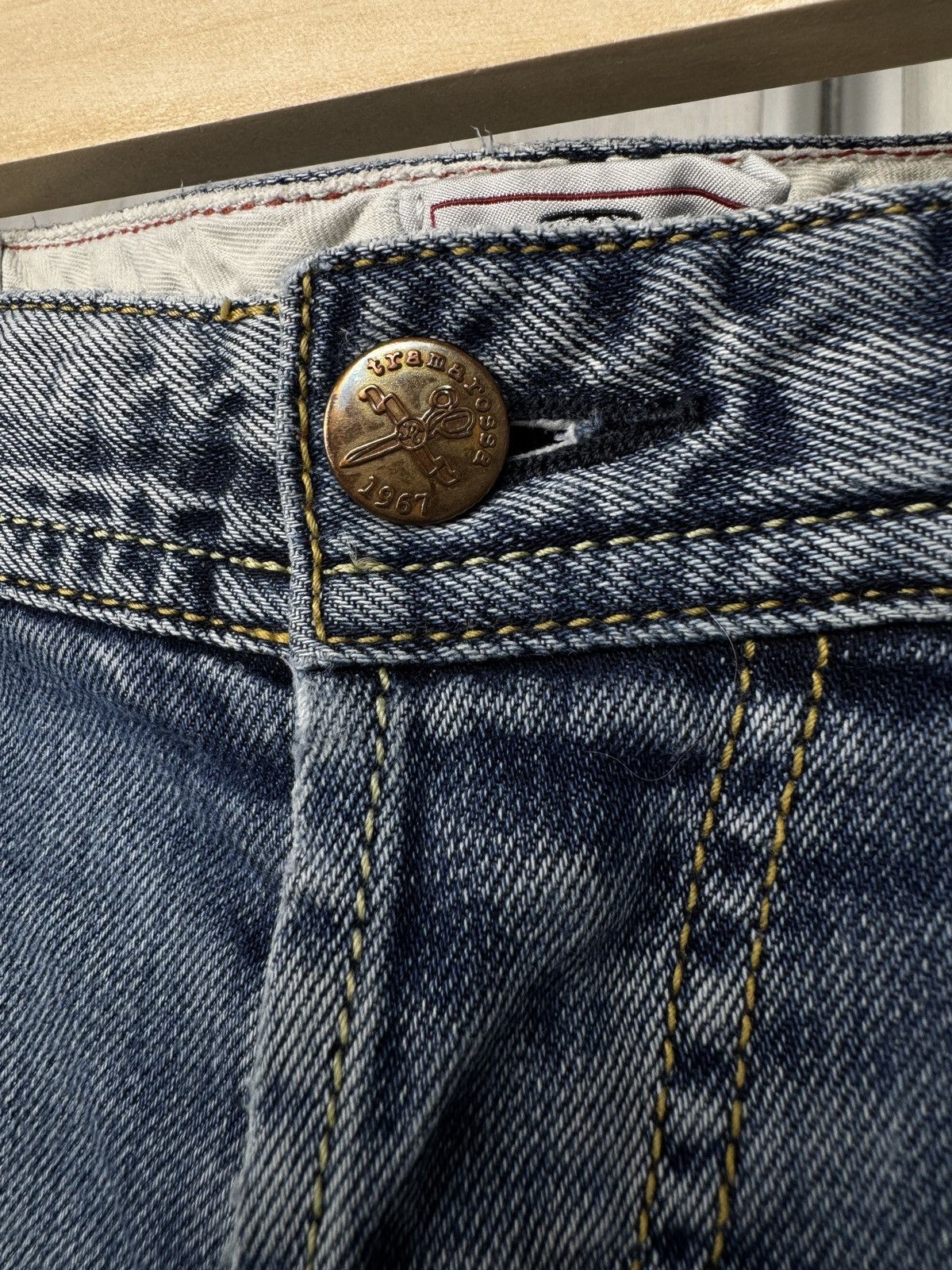 Other Sartoria Tramarossa 1967 blue faded distressed denim jeans Size US 34 / EU 50 - 6 Thumbnail