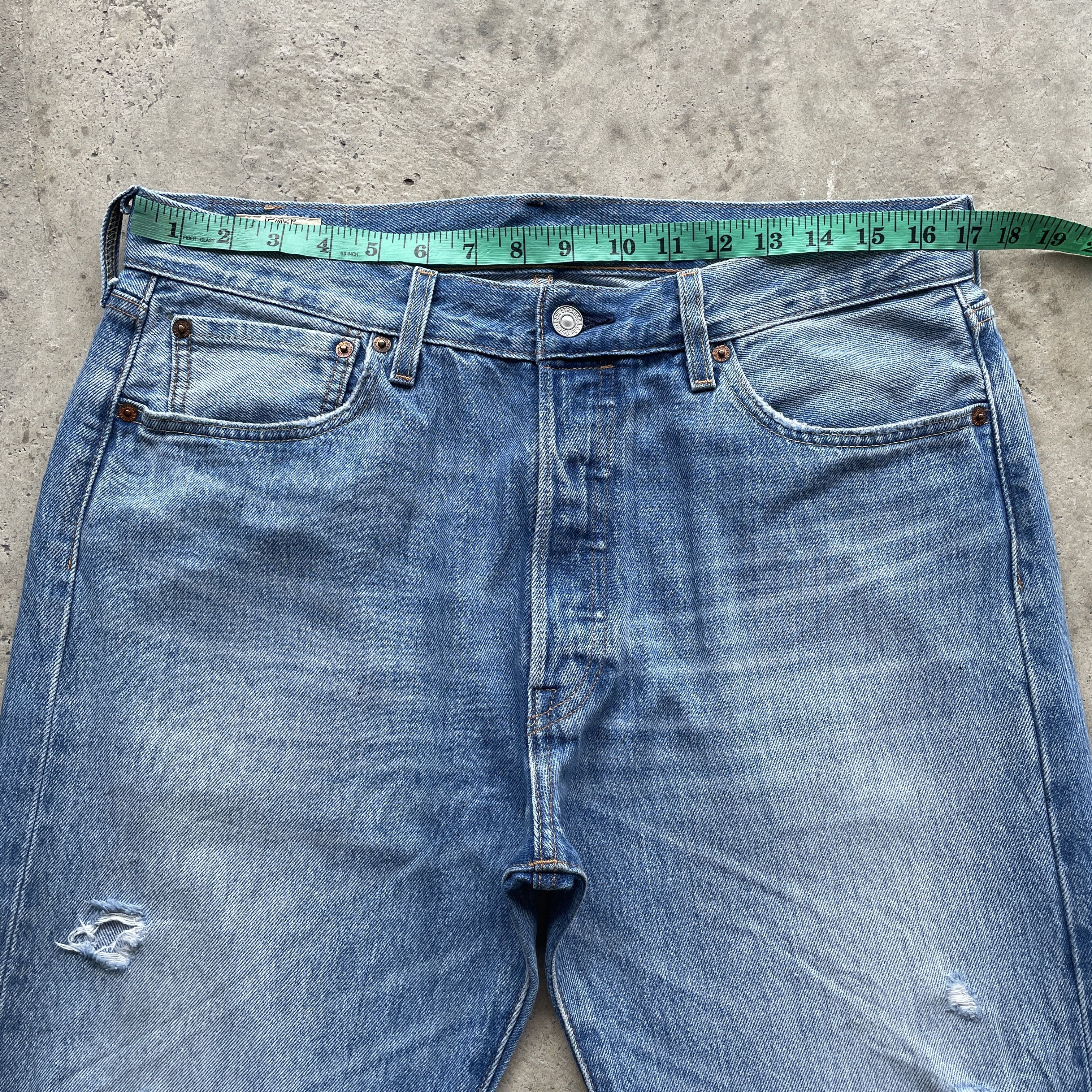 Levi's W34 LEVI’S BIG E DISTRESSED DENIM FADED RIPPED JEANS PANTS Size US 34 / EU 50 - 4 Thumbnail
