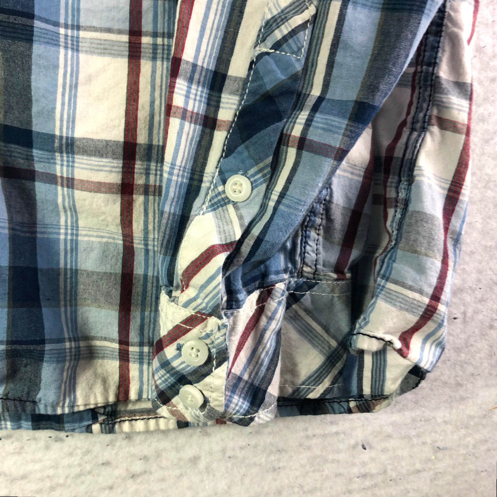 Buffalo David Bitton Buffalo David Bitton Shirt Mens Medium Blue Plaid Long Sleeve Button-Up Collared Spread Collar with Pockets - Cotton Size US M / EU 48-50 / 2 - 3 Thumbnail