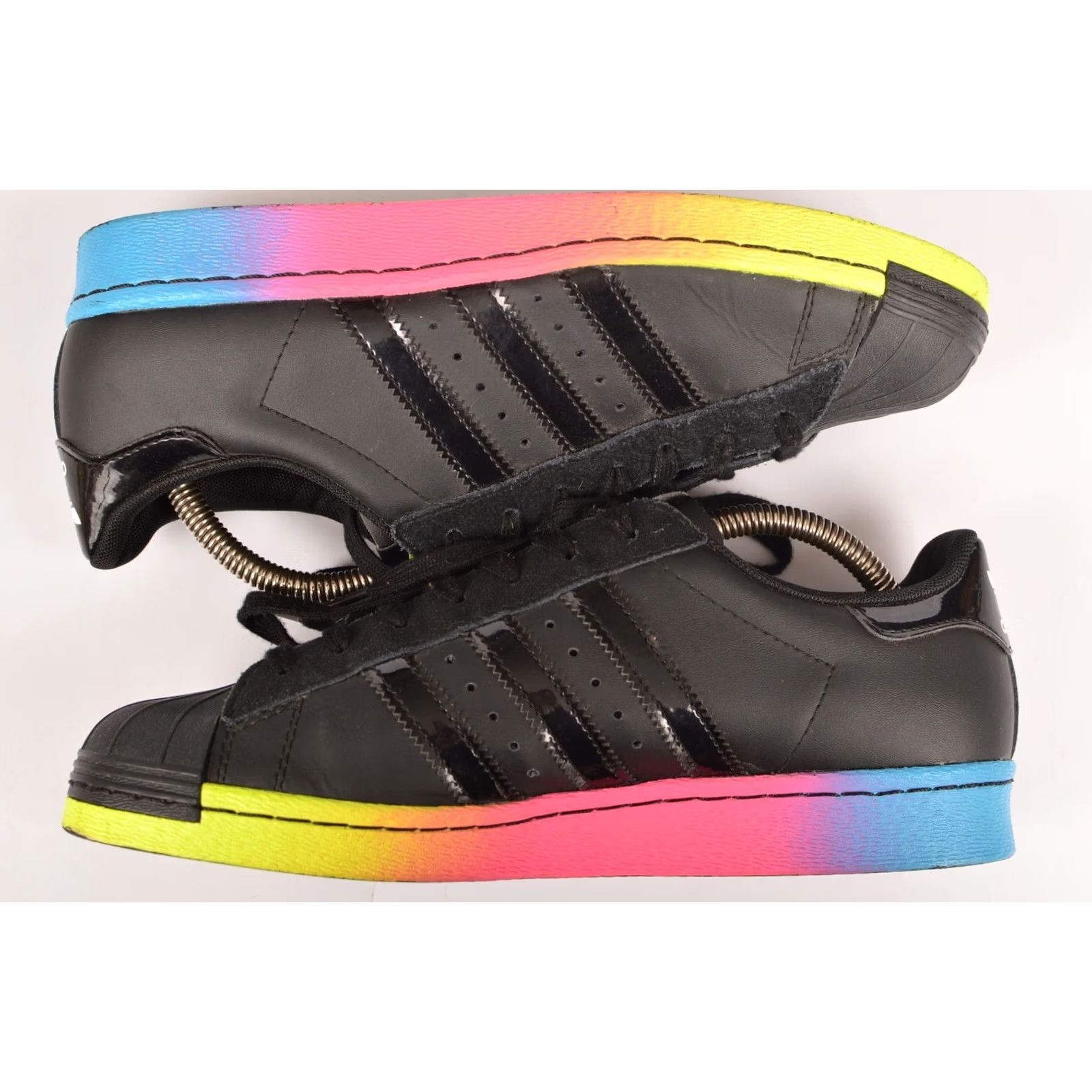 Adidas Adidas Originals Superstar 80S Rita Ora Black Rainbow Sneakers M19070 Women US 8.5 Shadowed by Wear Size US 7 / IT 37 - 5 Thumbnail