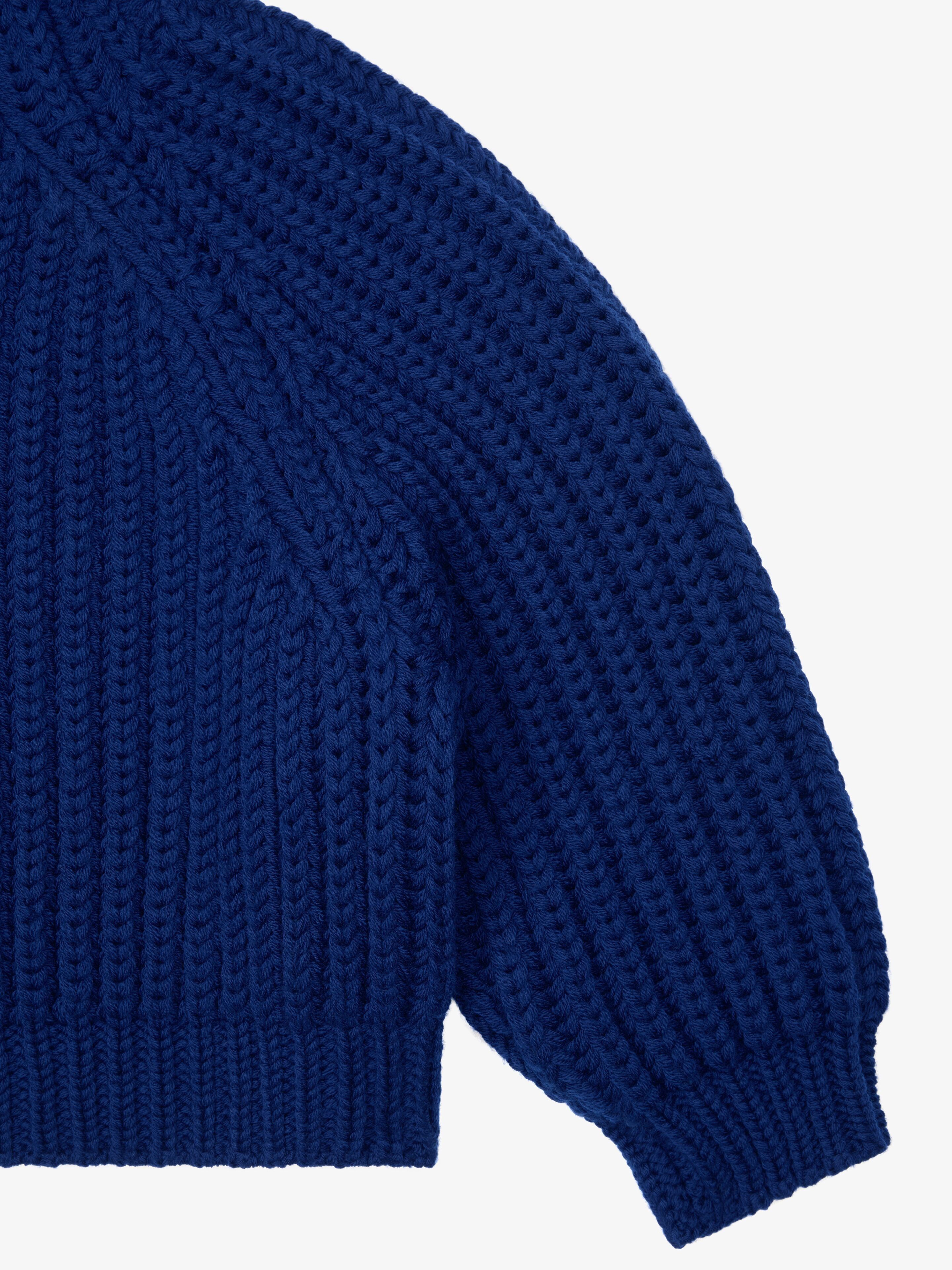 Givenchy o1srvl11e0725 Funnel Neck Wide Short Sweater in Blue Size M / US 6-8 / IT 42-44 - 5 Thumbnail