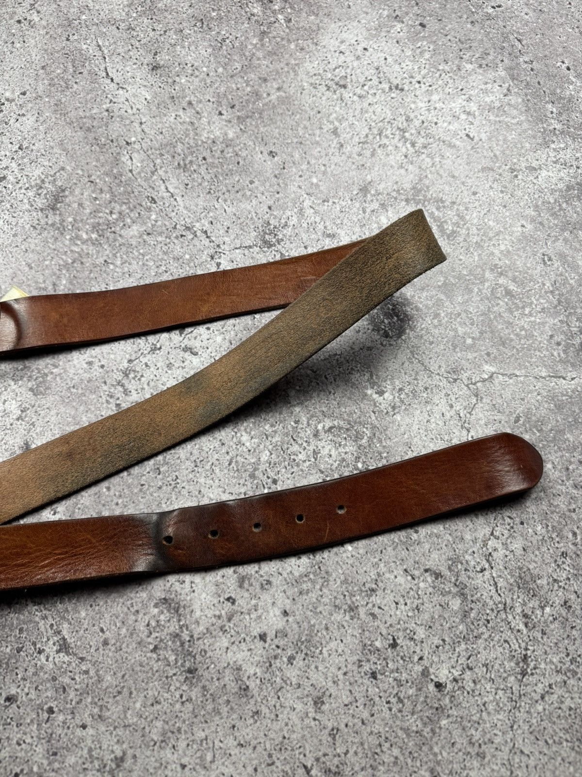 Diesel Vintage Diesel Leather Belt 90s Metal Letter Buckle Rare Y2K Size ONE SIZE - 11 Thumbnail