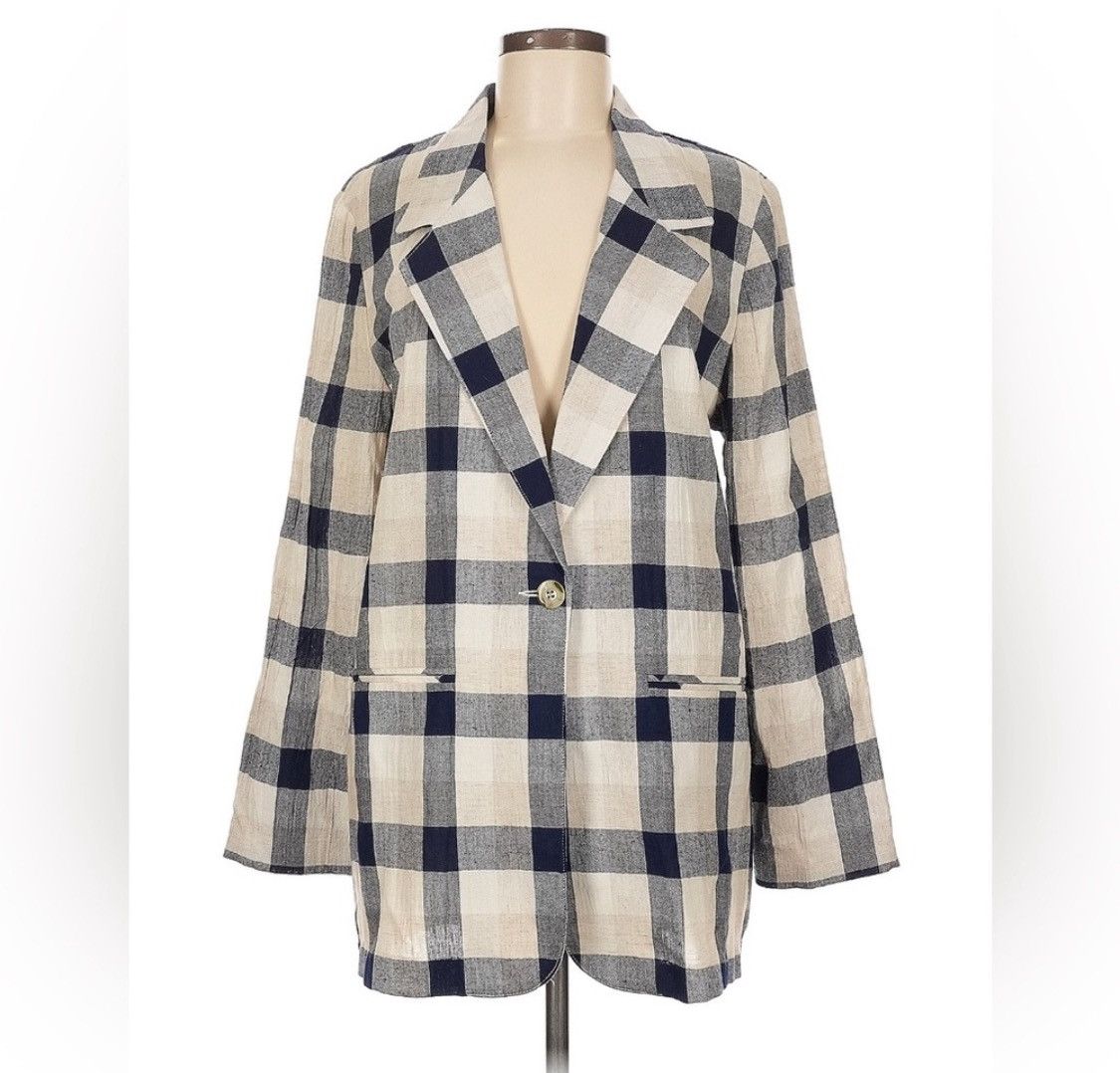 Vintage Gingham Blazer Jacket Size M / US 6-8 / IT 42-44 - 1 Thumbnail