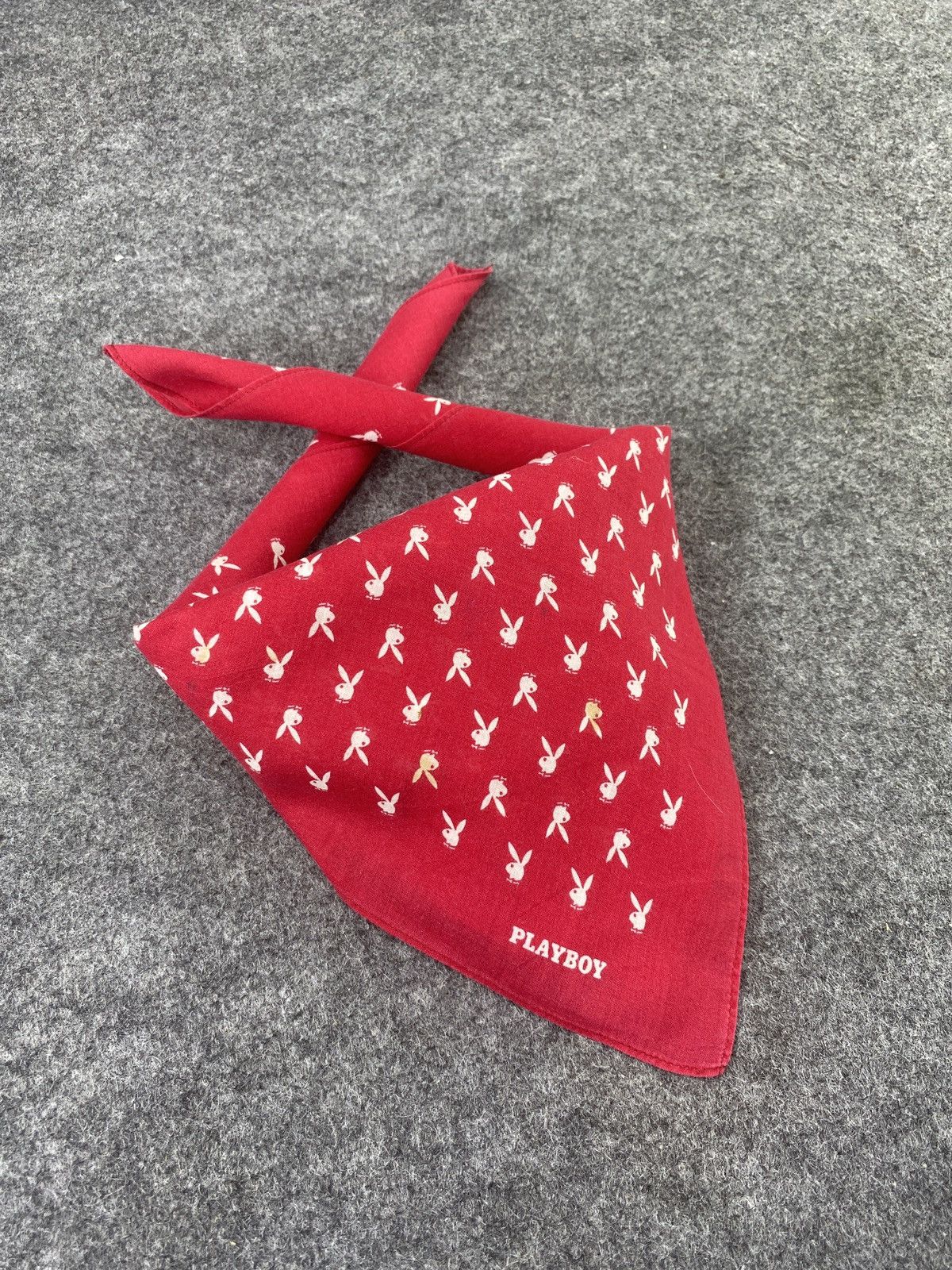 Playboy × Vintage PLAYBOY MONOGRAM bandana handkerchief neckerchief- B028 Size ONE SIZE - 1 Thumbnail
