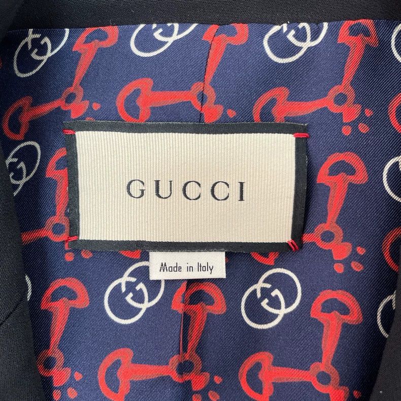 Gucci Gucci Black braided grained gold-buttoned suit jacket 2504 Size XS / US 0-2 / IT 36-38 - 6 Thumbnail