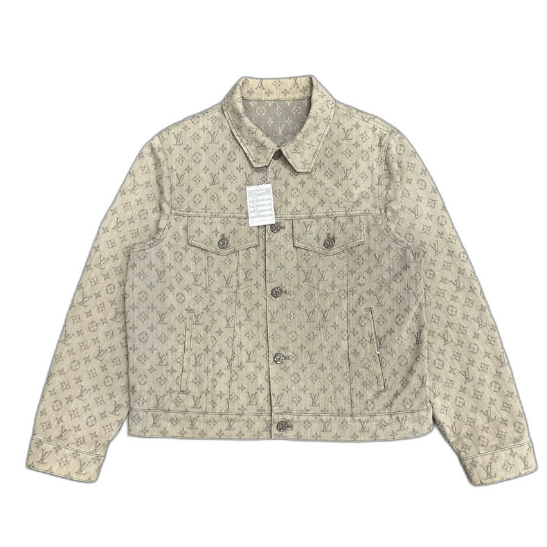 Louis Vuitton Louis Vuitton Gray Denim Print Jacket-2506 Size US L / EU 52-54 / 3 - 1 Thumbnail