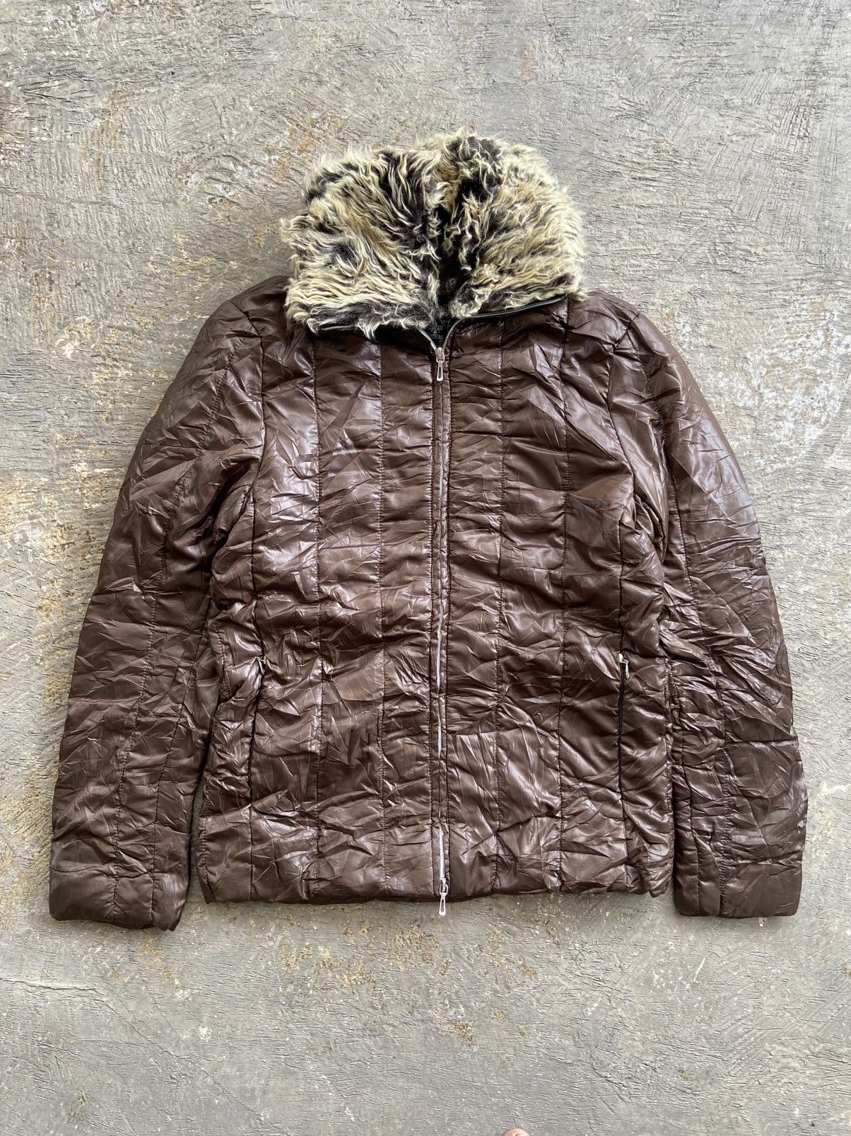 KMRii 2000s Spinach - Vkei Apocalypse Style Fur Neck Jacket Size US L / EU 52-54 / 3 - 1 Thumbnail