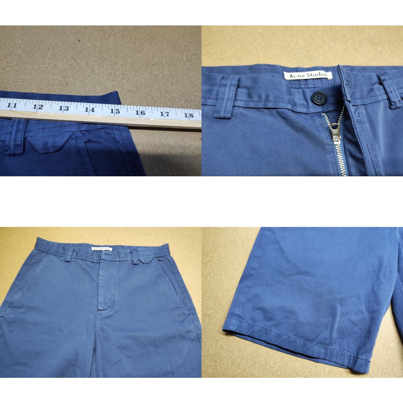 Acne Studios Acne Studios Chino Mens Blue Ishir Shorts W31 Zip Belted Plain Size US 44 / EU 60 - 9 Thumbnail
