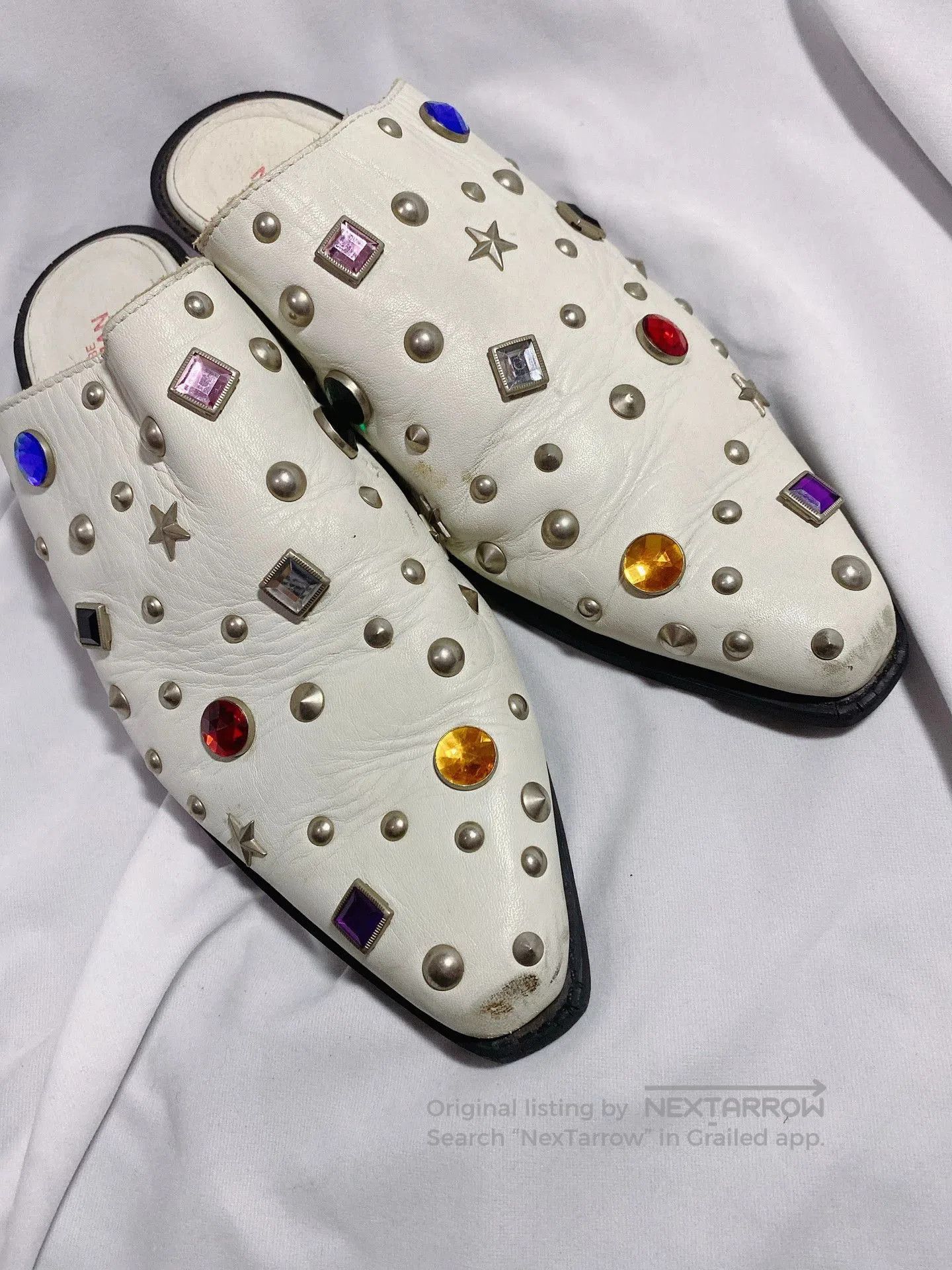 Junya Watanabe Junya Watanabe Gemstone Leather Slippers. Size US 7 / EU 40 - 3 Thumbnail