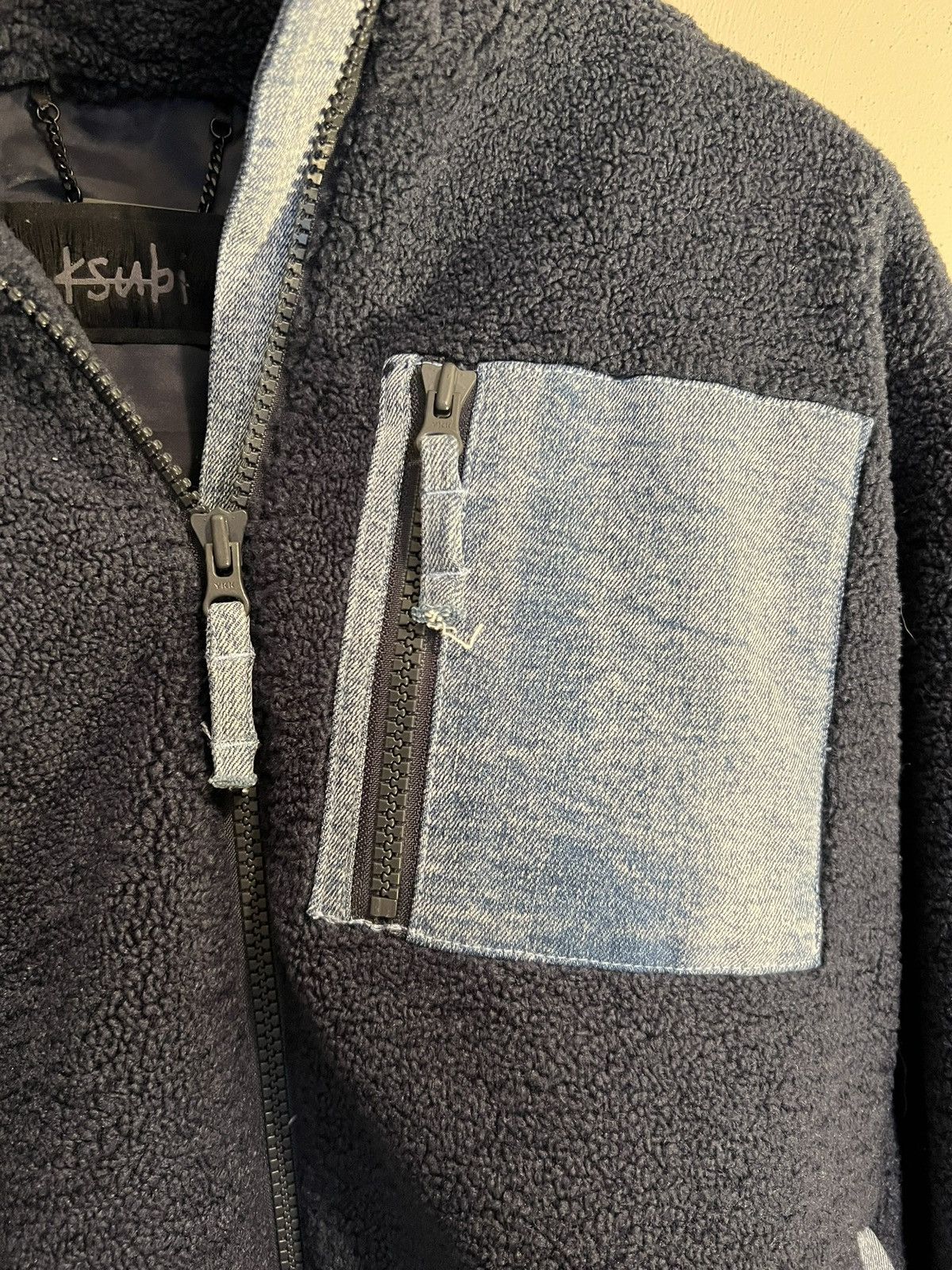 Ksubi Ksubi blue denim fleece zip up jacket Size US XS / EU 42 / 0 - 5 Thumbnail