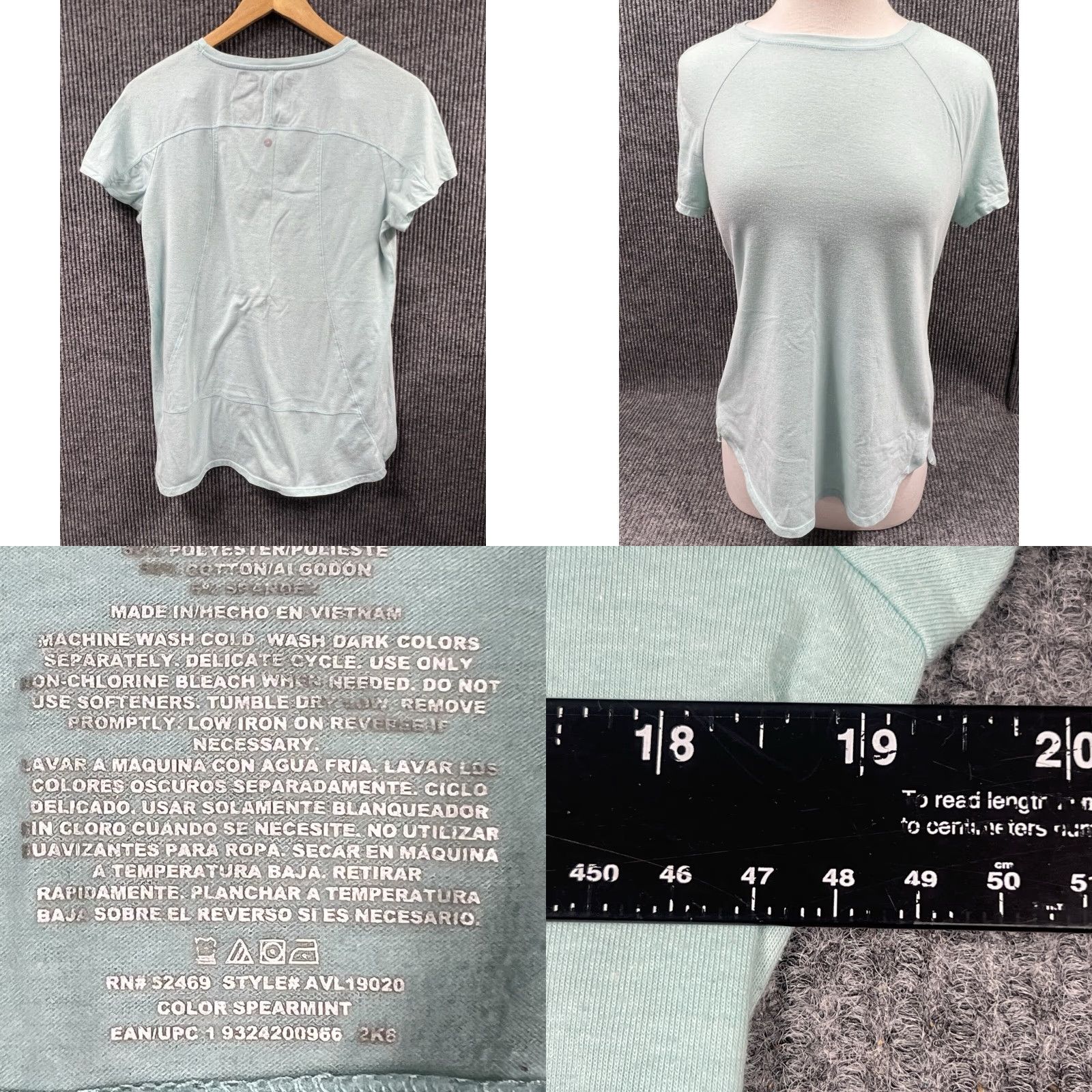 Avia VINTAGE Avia Women's T-Shirt Short Sleeve Pullover Casual Solid Spearmint Medium Size M / US 6-8 / IT 42-44 - 8 Thumbnail
