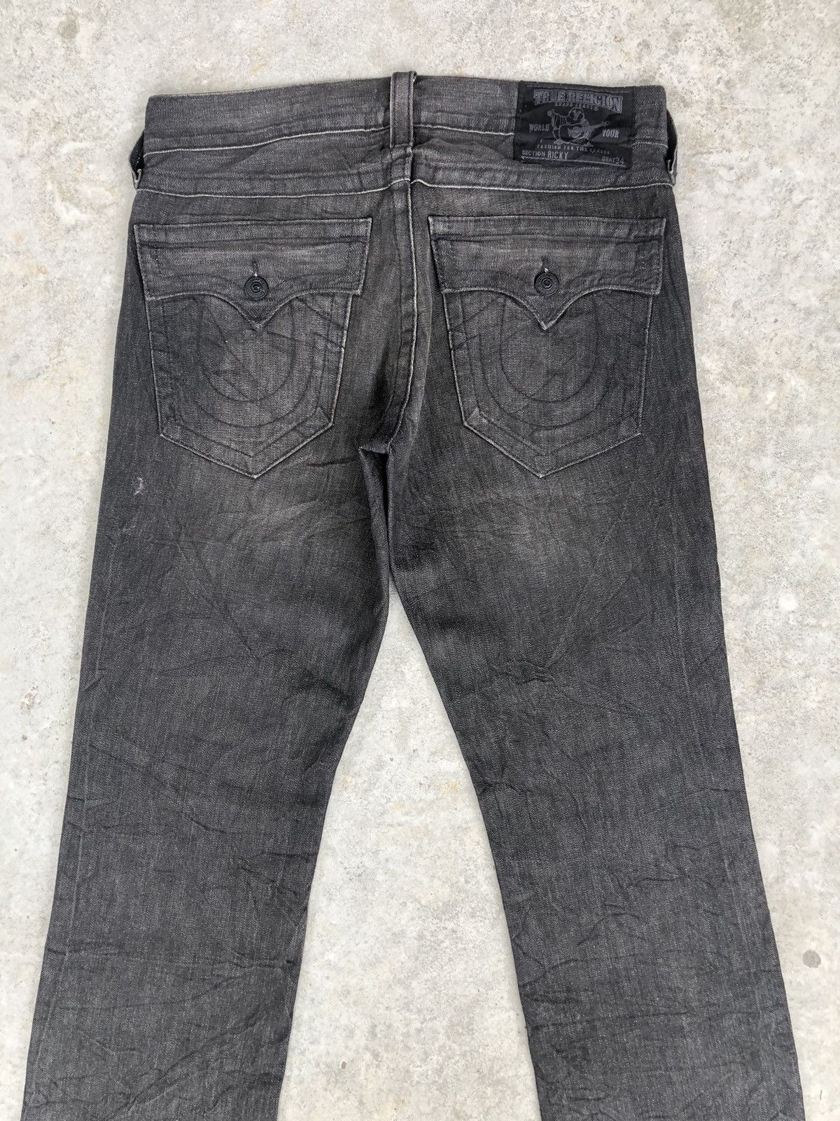 True Religion Vintage True Religion Ricky Distressed Jeans Size US 35 - 8 Thumbnail