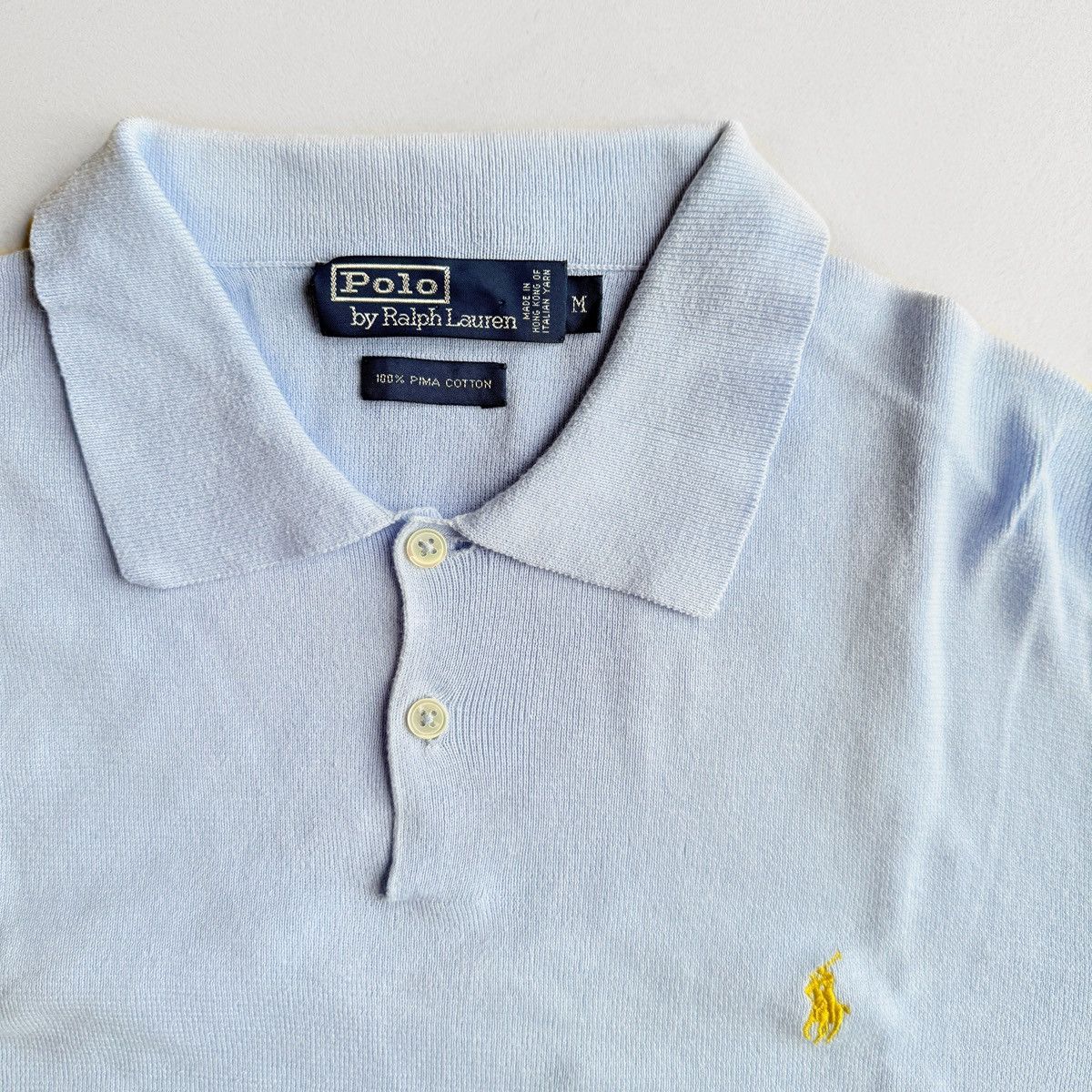 Polo Ralph Lauren Polo by Ralph Lauren Light Blue Knit Polo Shirt Size US M / EU 48-50 / 2 - 1 Thumbnail
