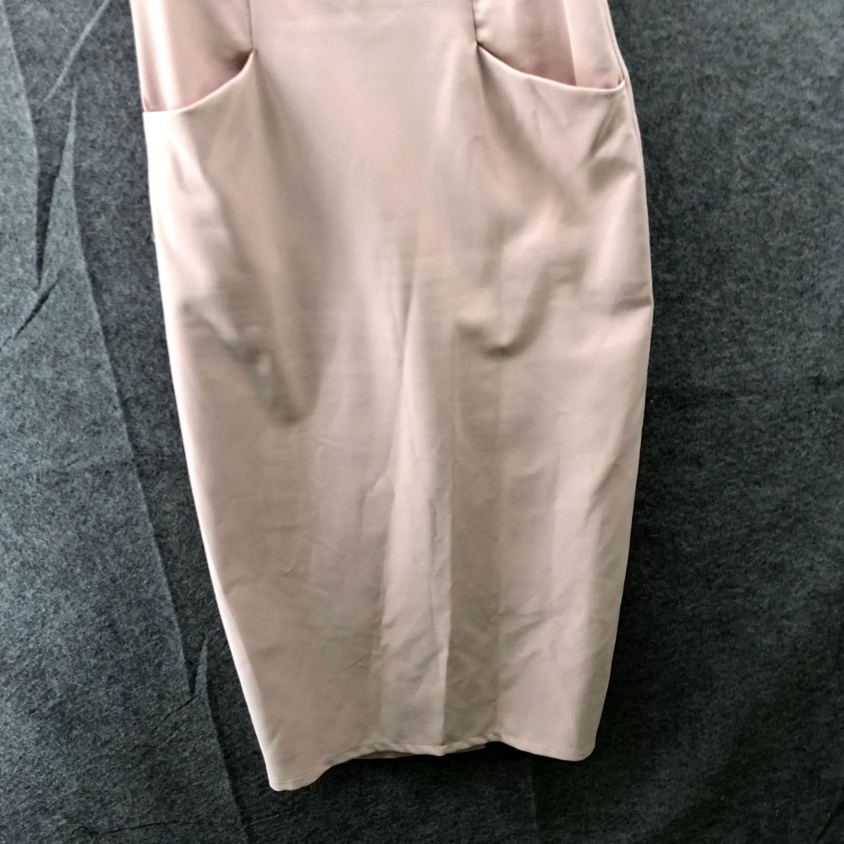 Asos ASOS Angel Sleeve Midi Pencil Dress Dusty Pink V-Neck Zip 4 Women Party Cocktail Formal Spring Summer 4 Women Size S / US 4 / IT 40 - 4 Thumbnail
