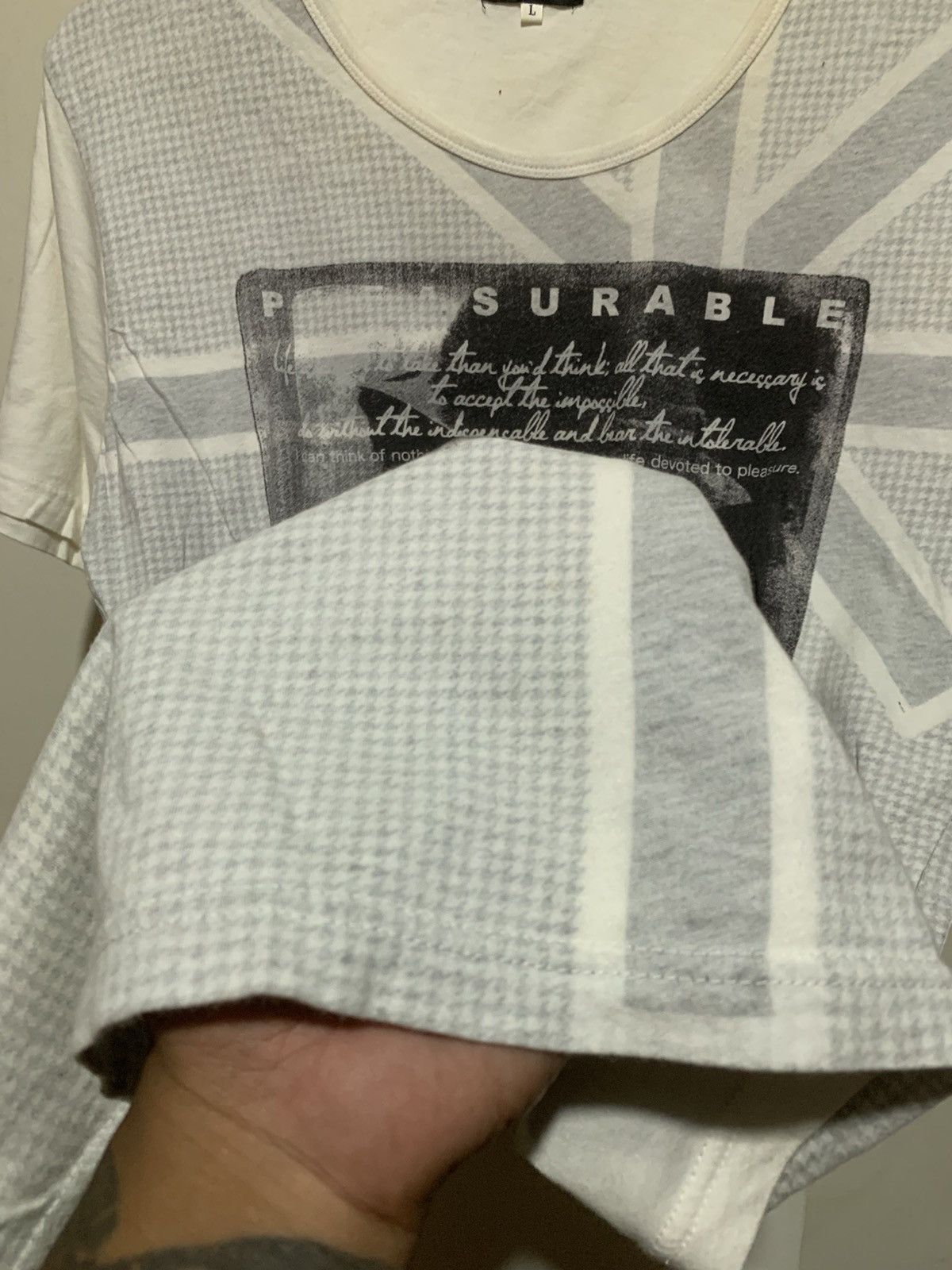Japanese Brand Japanese Takeo kikuchi Union Jack Flag Poem Reversible Tee Size US L / EU 52-54 / 3 - 5 Thumbnail
