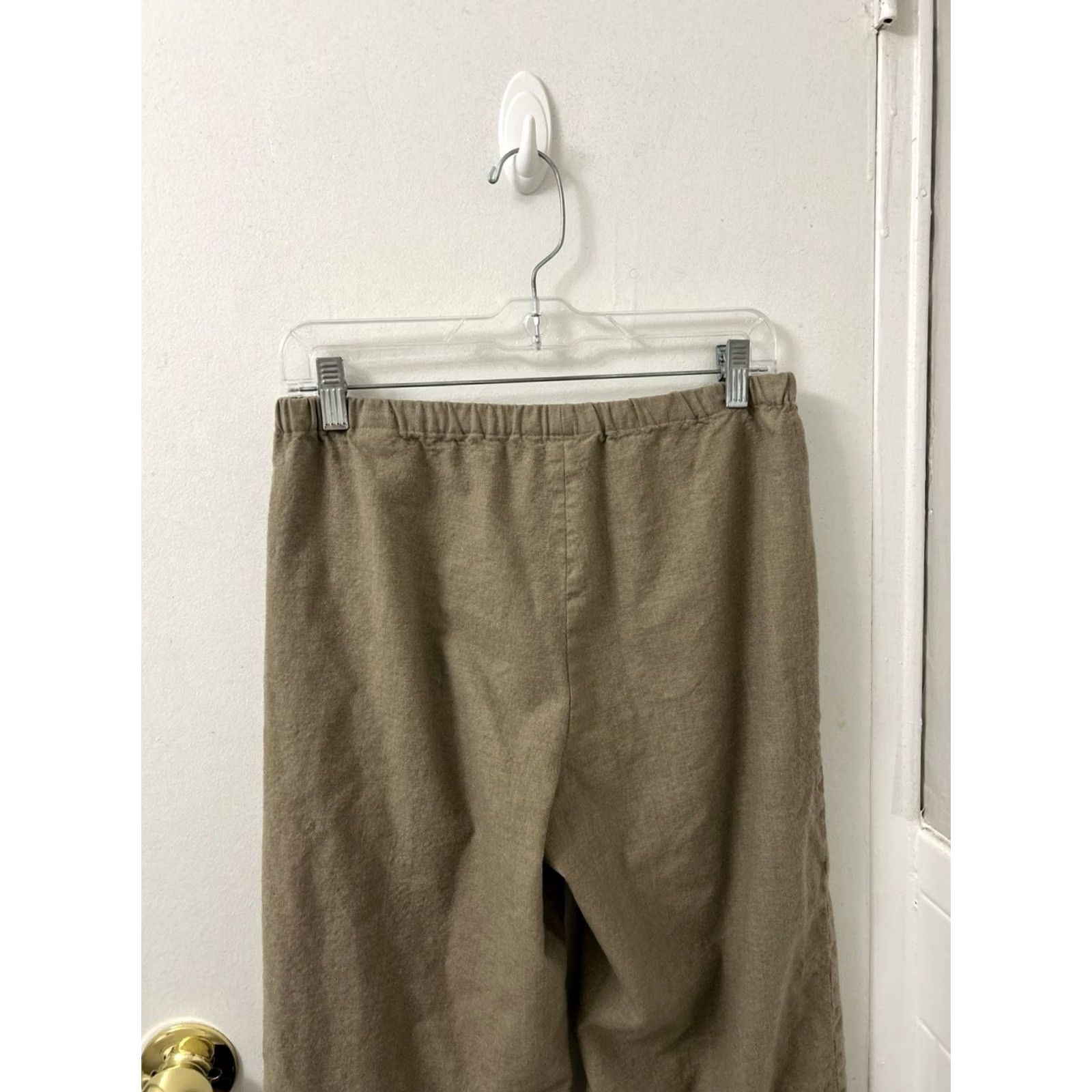 Banana Republic Banana Republic Pants Womens Small L28 Brown 100% Wool Wide Leg Elastic Waist Dress Pants Size 28" / US 6 / IT 42 - 7 Thumbnail