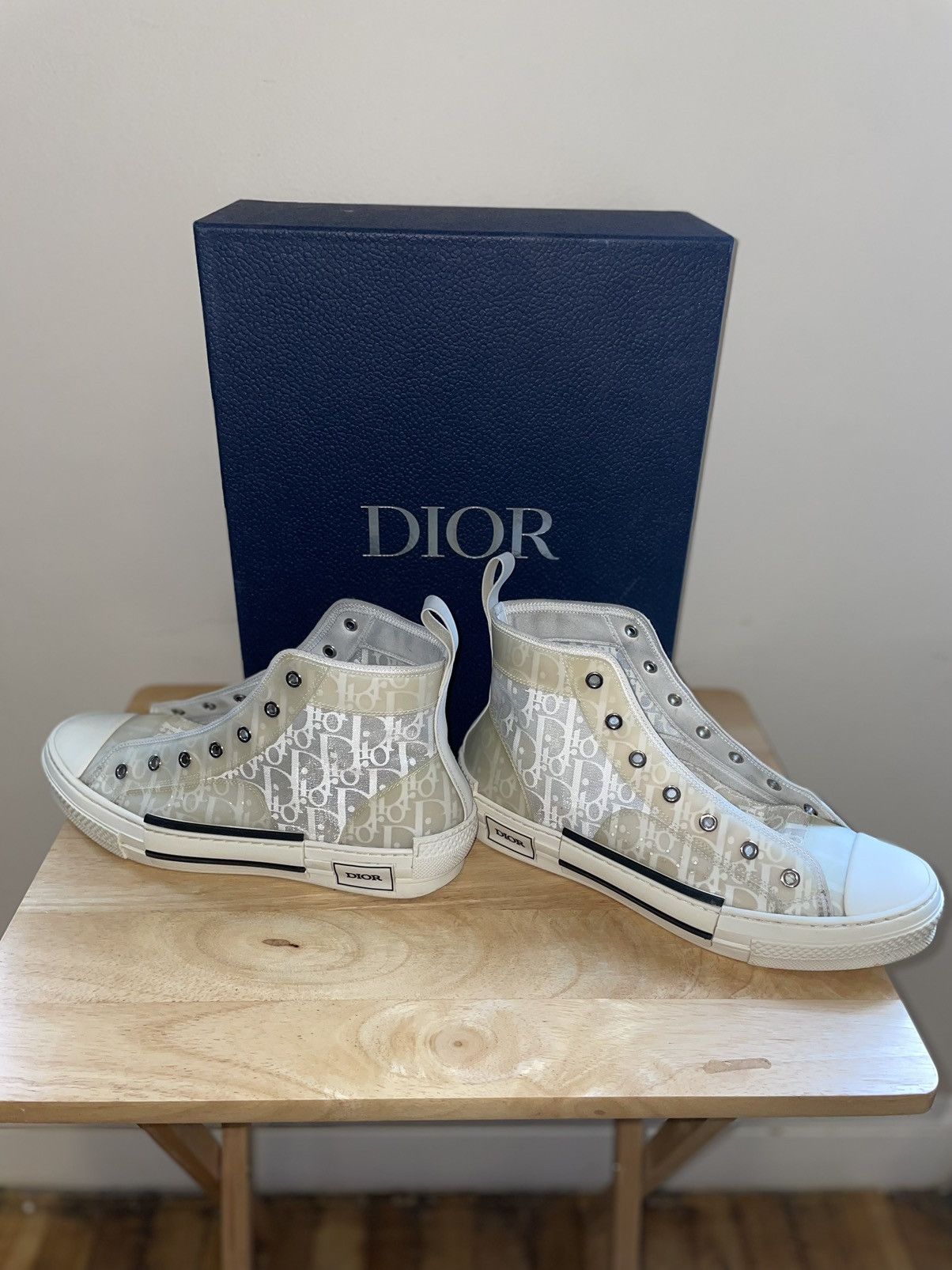dior canvas high top