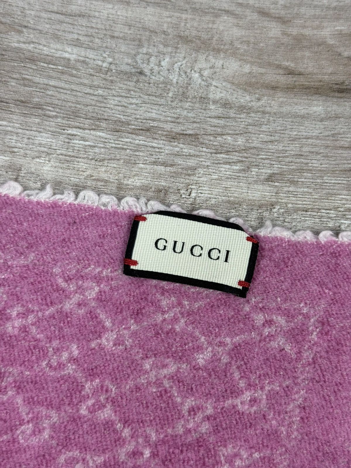 Gucci Gucci Wool Monogram Scarf Pink Color Size ONE SIZE - 10 Thumbnail