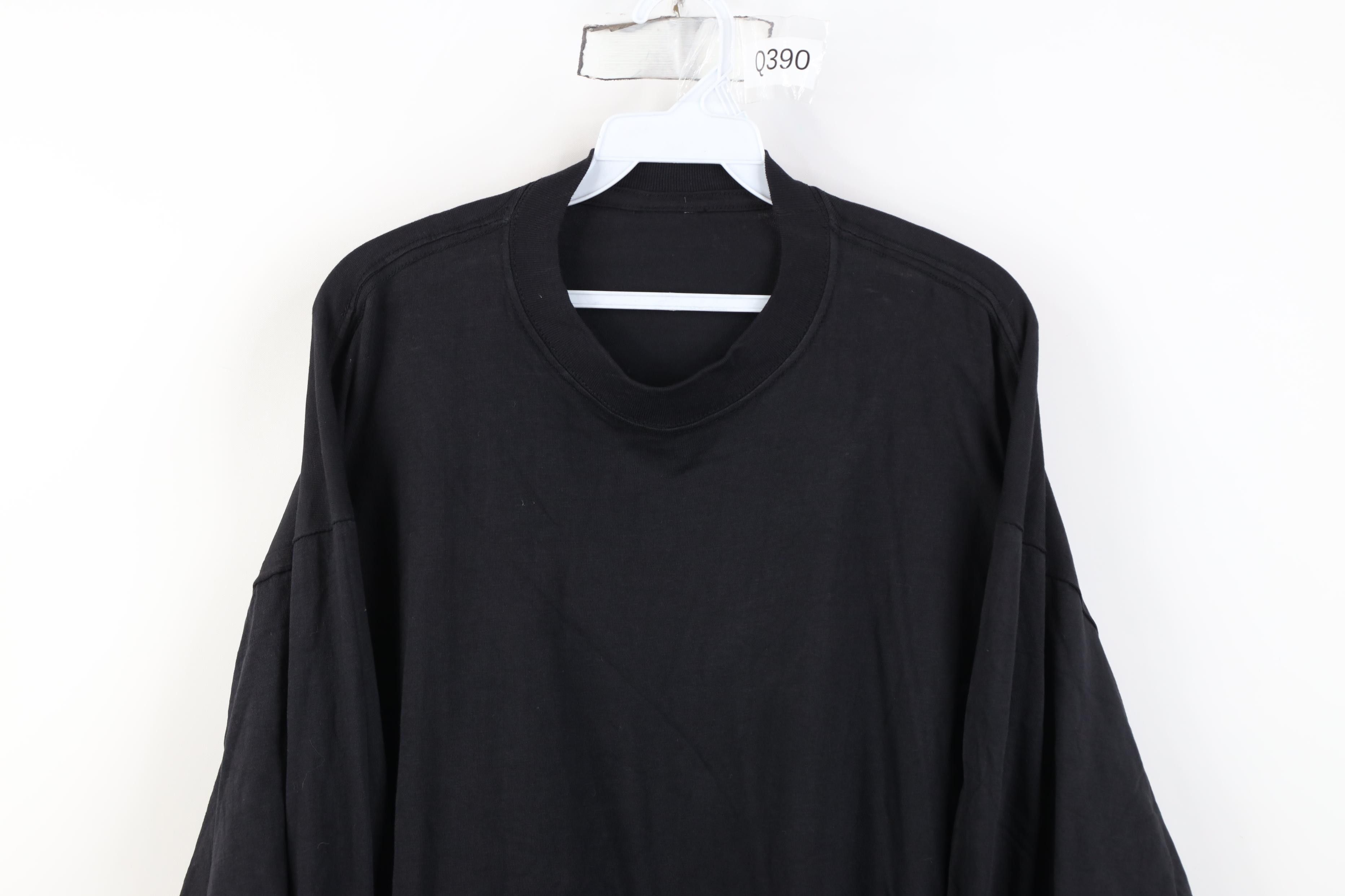 Vintage Vintage 90s Streetwear Long Sleeve T-Shirt Black Cotton Size US XXL / EU 58 / 5 - 2 Thumbnail