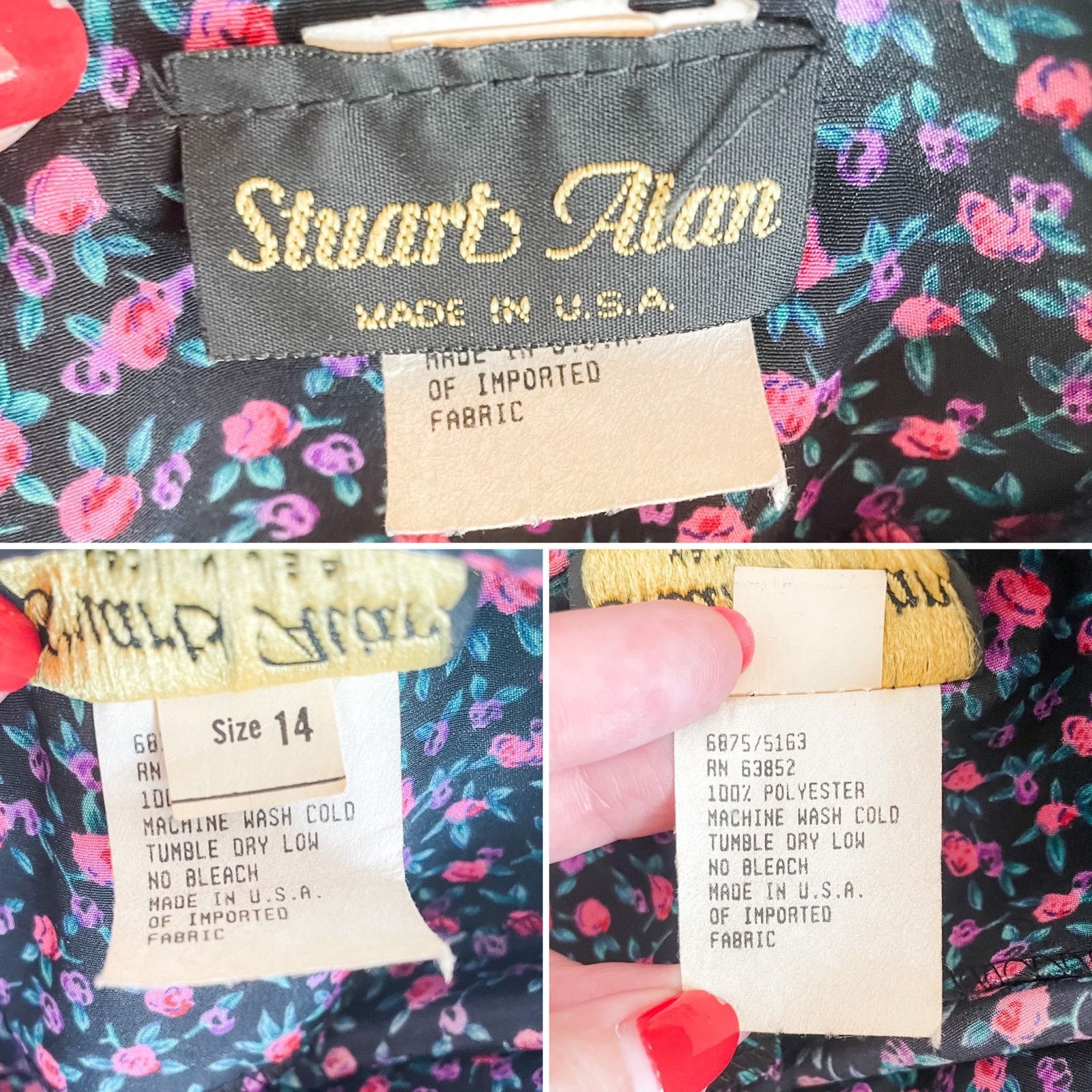 Vintage Vintage ditzy floral peplum secretary dress S-M-L Size M / US 6-8 / IT 42-44 - 8 Thumbnail