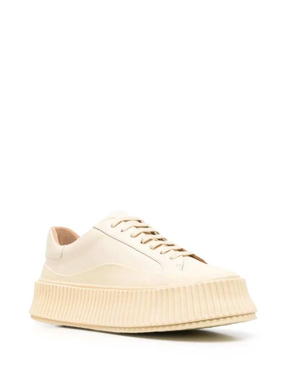 Jil Sander o1y1025 Low-Top Sneakers in Beige Size US 8 / IT 38 - 2 Thumbnail