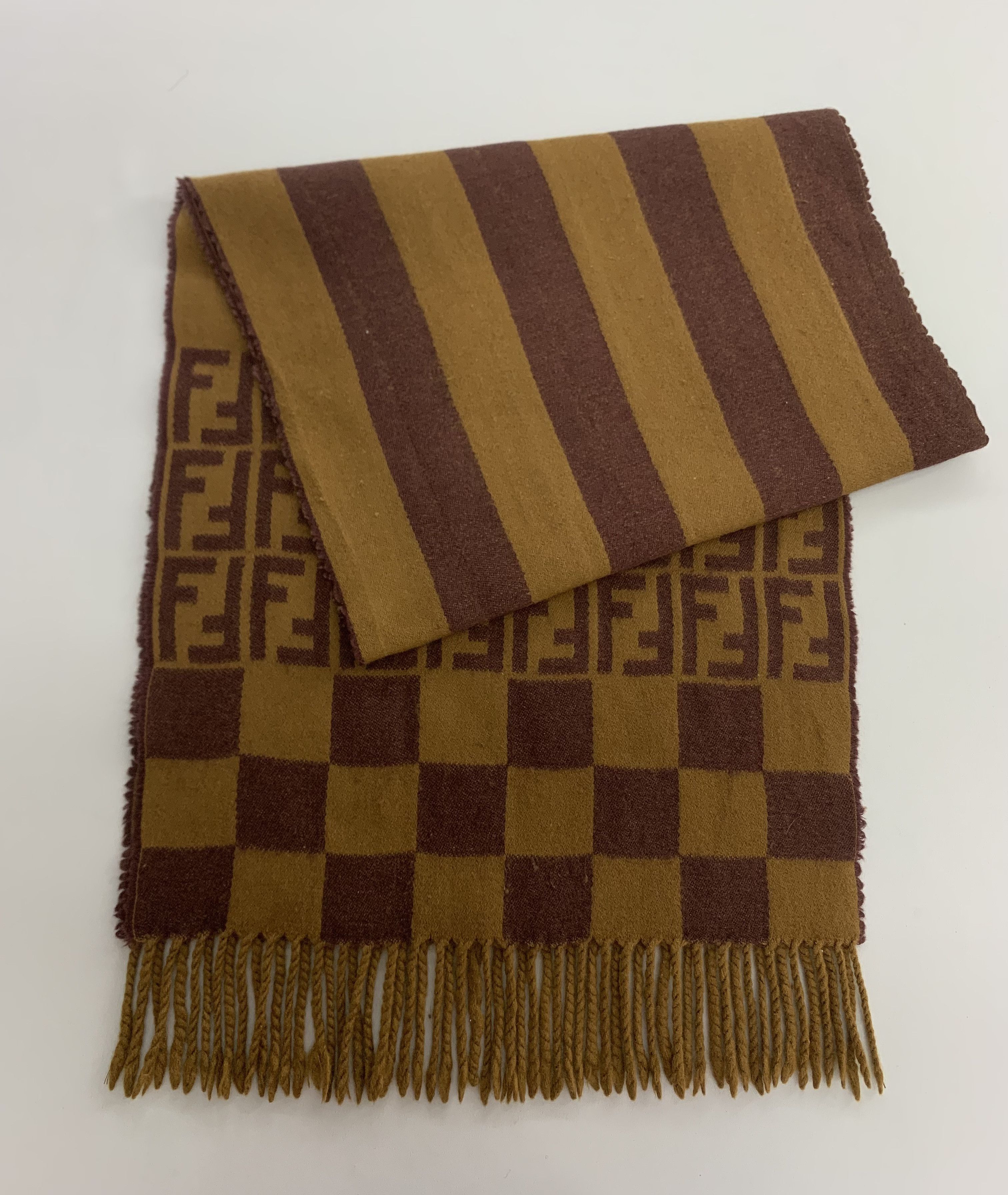 Fendi Fendi Scarf Wool Muffler Neck Wrap BL1048 Size ONE SIZE - 3 Thumbnail