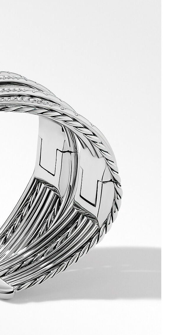David Yurman o1w1db10325 Bracelet in Sterling Silver with Pave Diamonds Size ONE SIZE - 2 Thumbnail