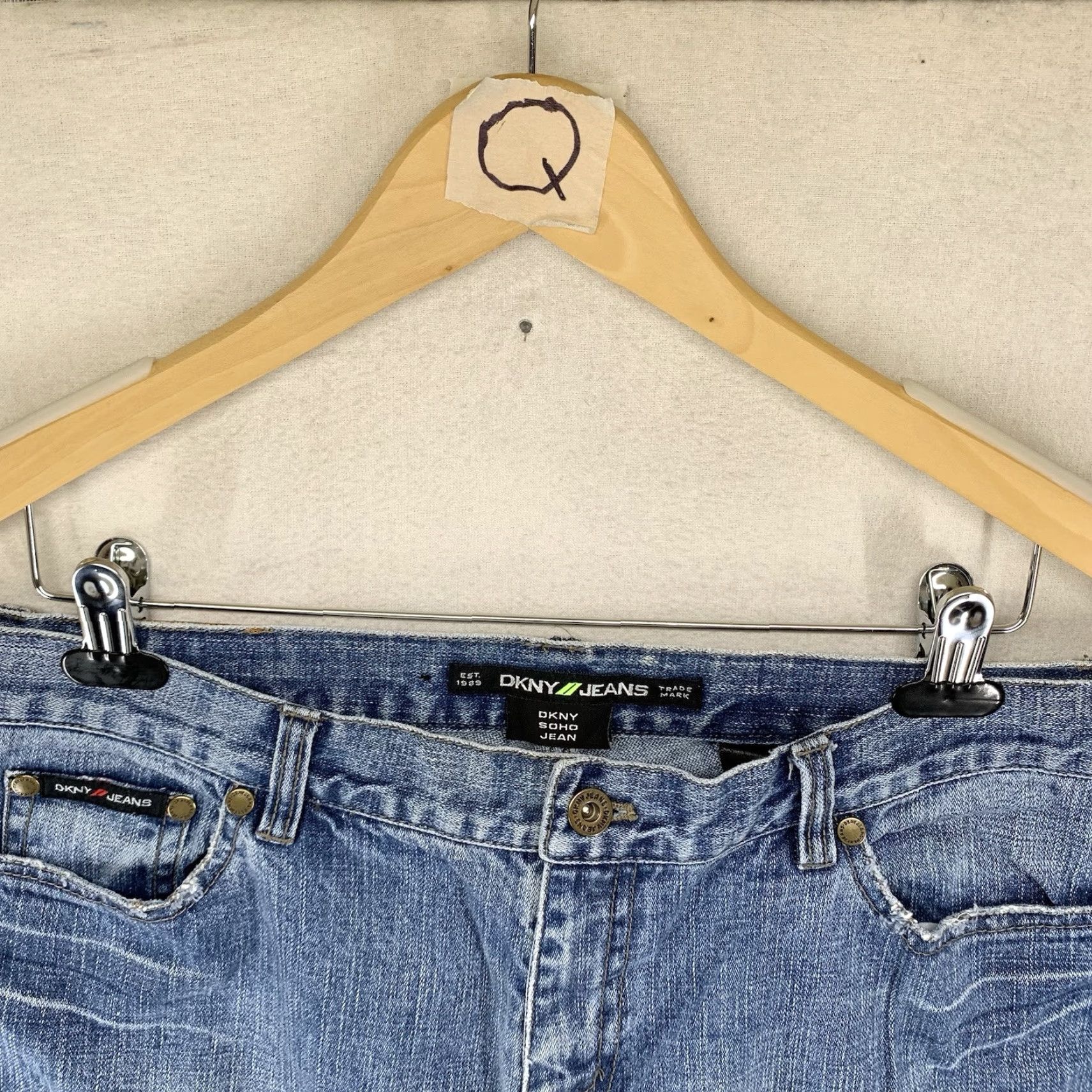 DKNY VINTAGE DKNY Soho Jeans Womens Size 14 Regular Bootcut High Rise Blue Size 36" / US 14 / IT 50 - 5 Thumbnail