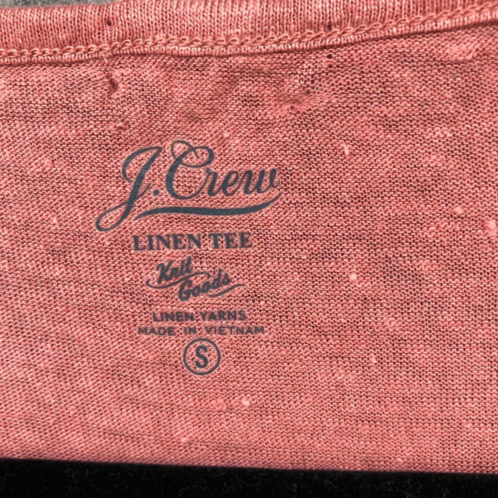 J.Crew J.CREW Linen T-Shirt Women’s Small Short Sleeve Scoop Neck Pink Casual Knit Tee Size S / US 4 / IT 40 - 7 Thumbnail