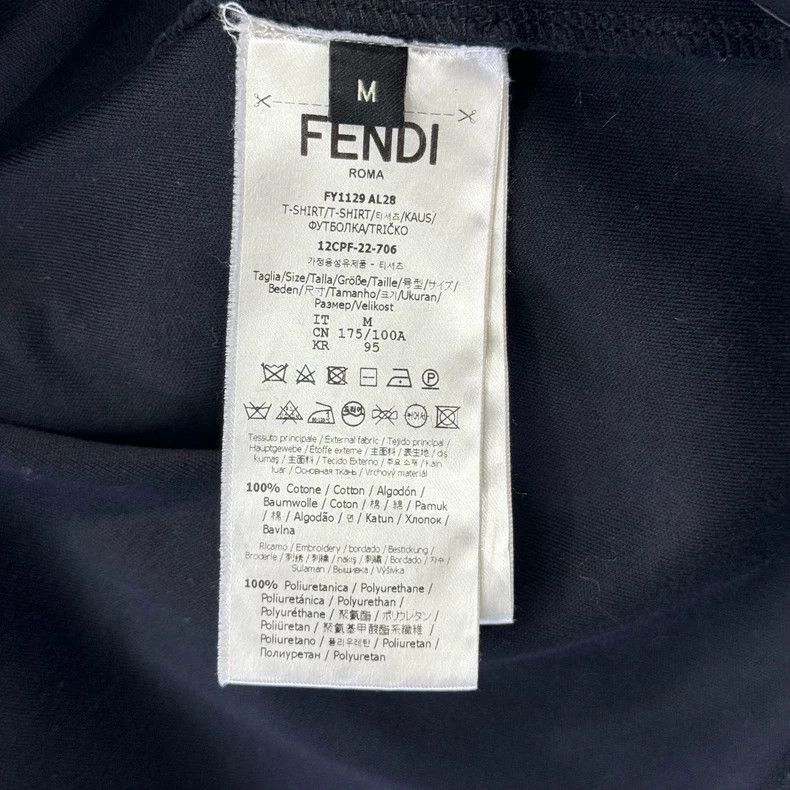 Fendi FENDI Letter Logo Short Sleeve Tshirt M Size US M / EU 48-50 / 2 - 5 Thumbnail