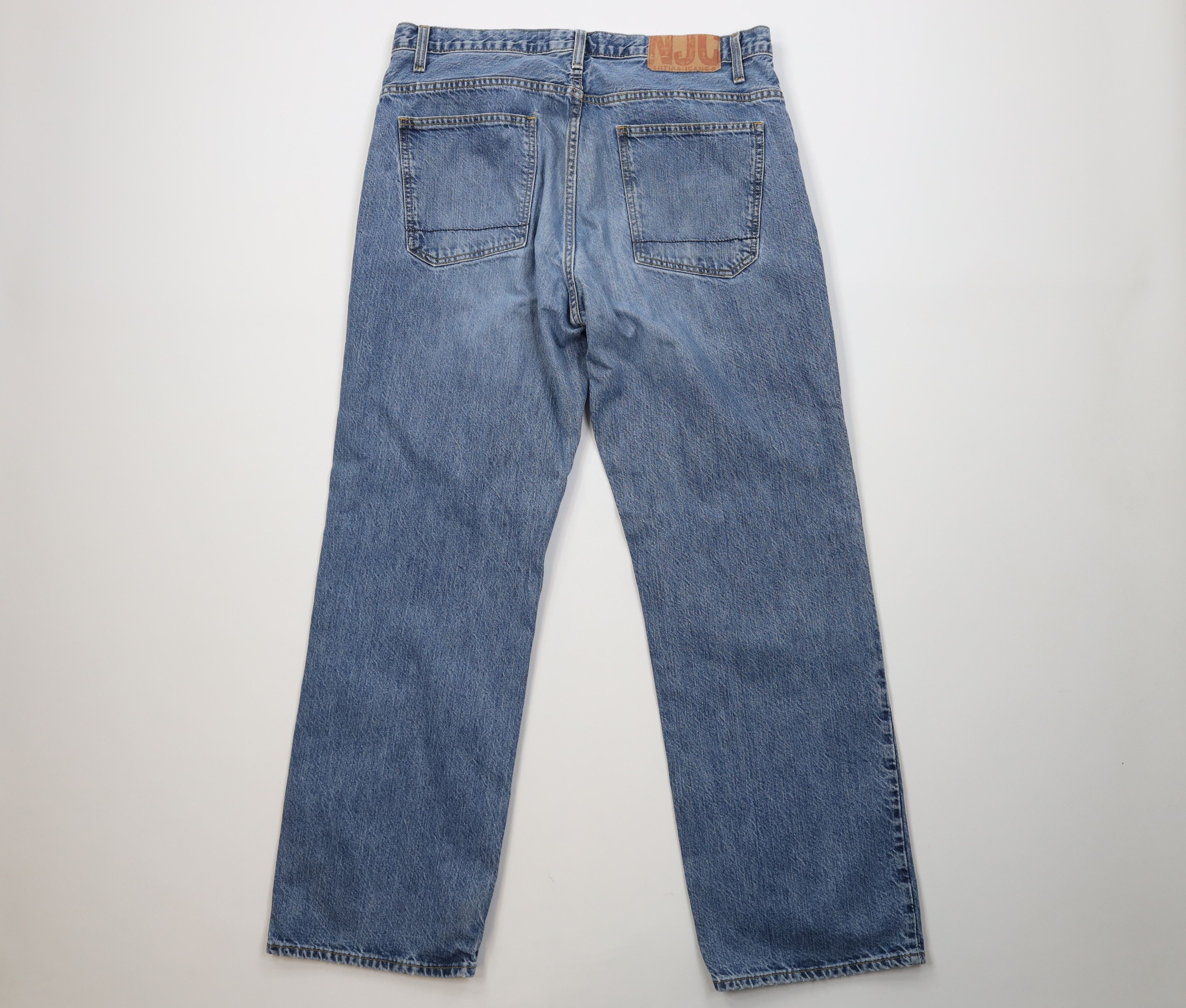Nautica Vintage 90s Nautica Baggy Wide Leg Denim Jeans Blue Cotton Size US 36 / EU 52 - 10 Thumbnail