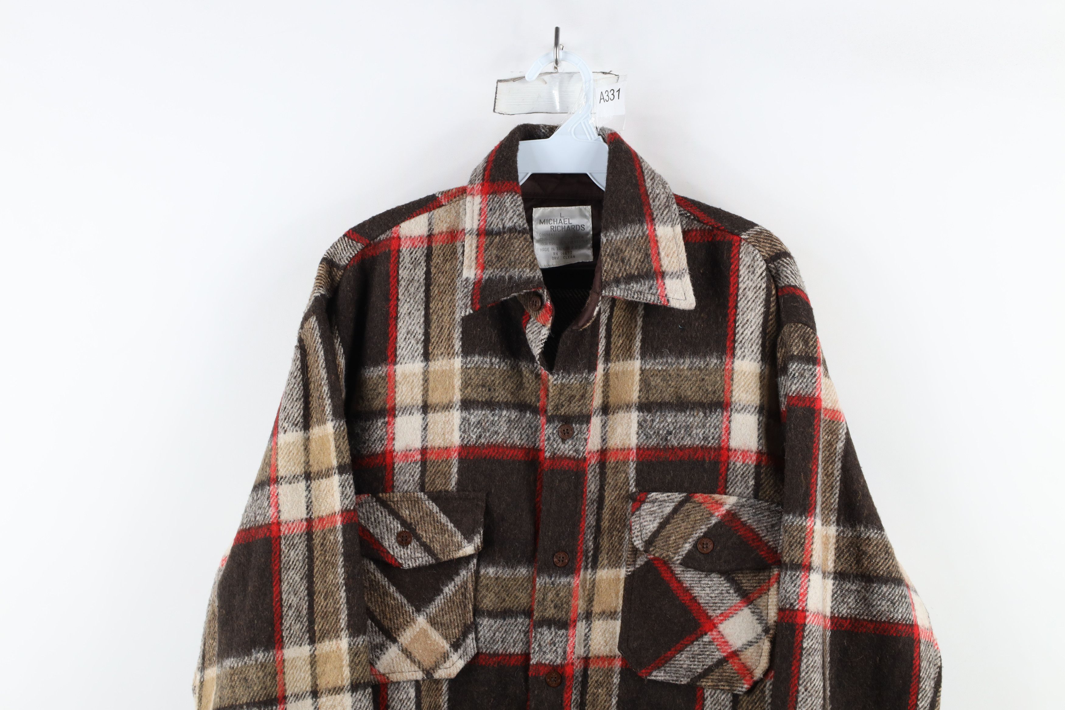 Vintage Vintage 70s 80s Streetwear CPO Shirt Jacket Jac Shirt Plaid Size US L / EU 52-54 / 3 - 2 Thumbnail