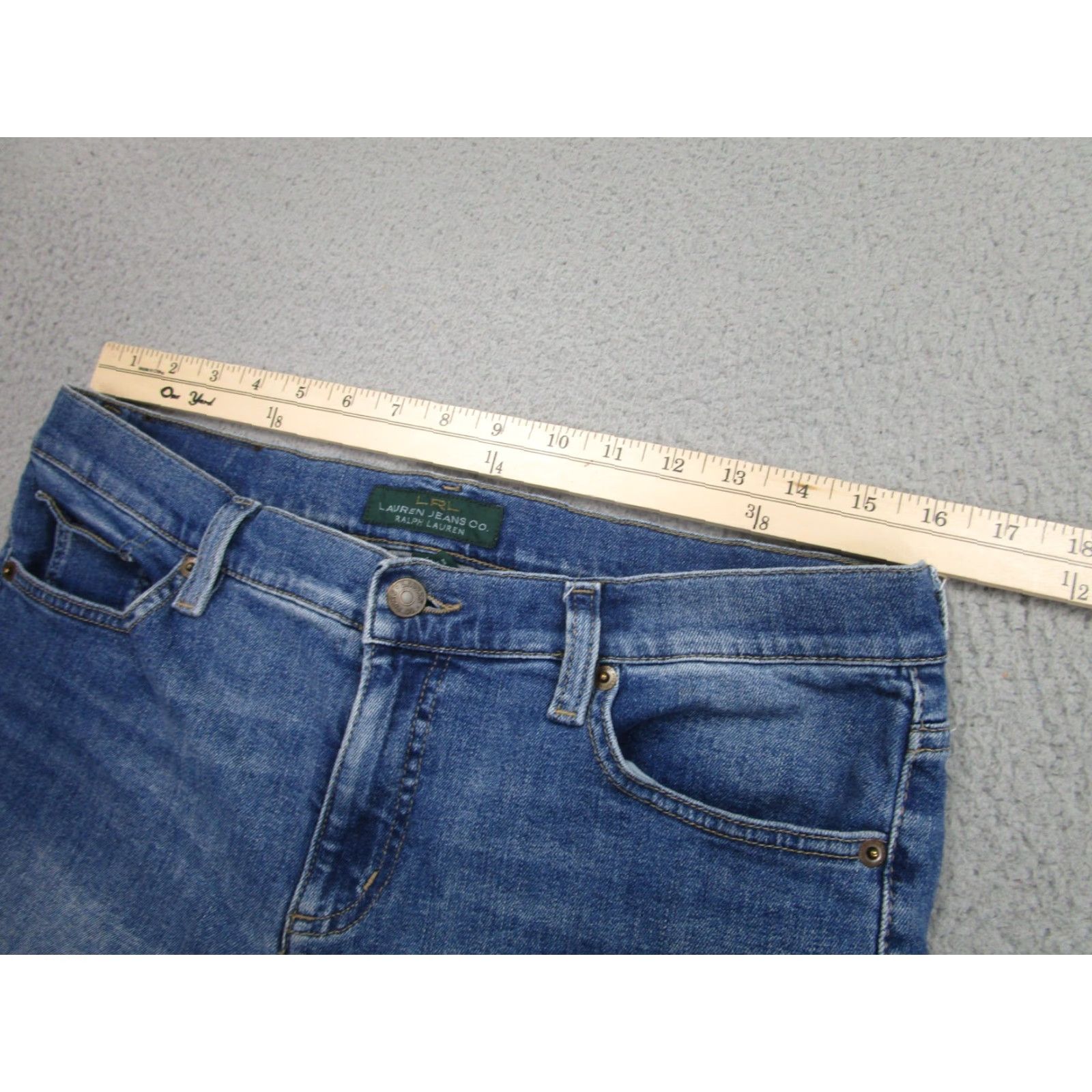 CO Lauren Jeans Co Ralph Lauren Jeans Womens 32x30 Blue Mid Rise Straight Denim Size 24" / US 00 / IT 34 - 3 Thumbnail