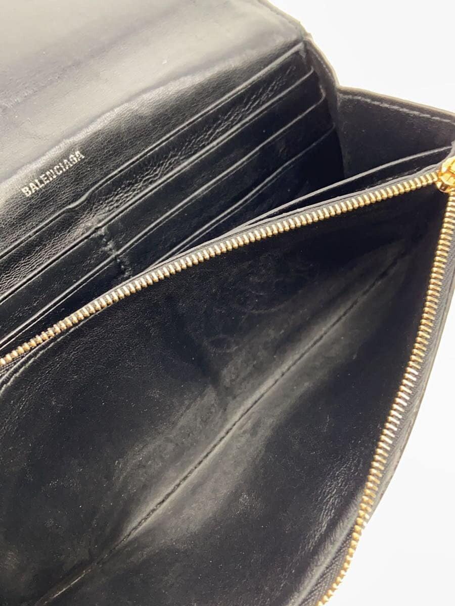 Balenciaga Balenciaga Leather Long Wallet Black Size ONE SIZE - 5 Thumbnail