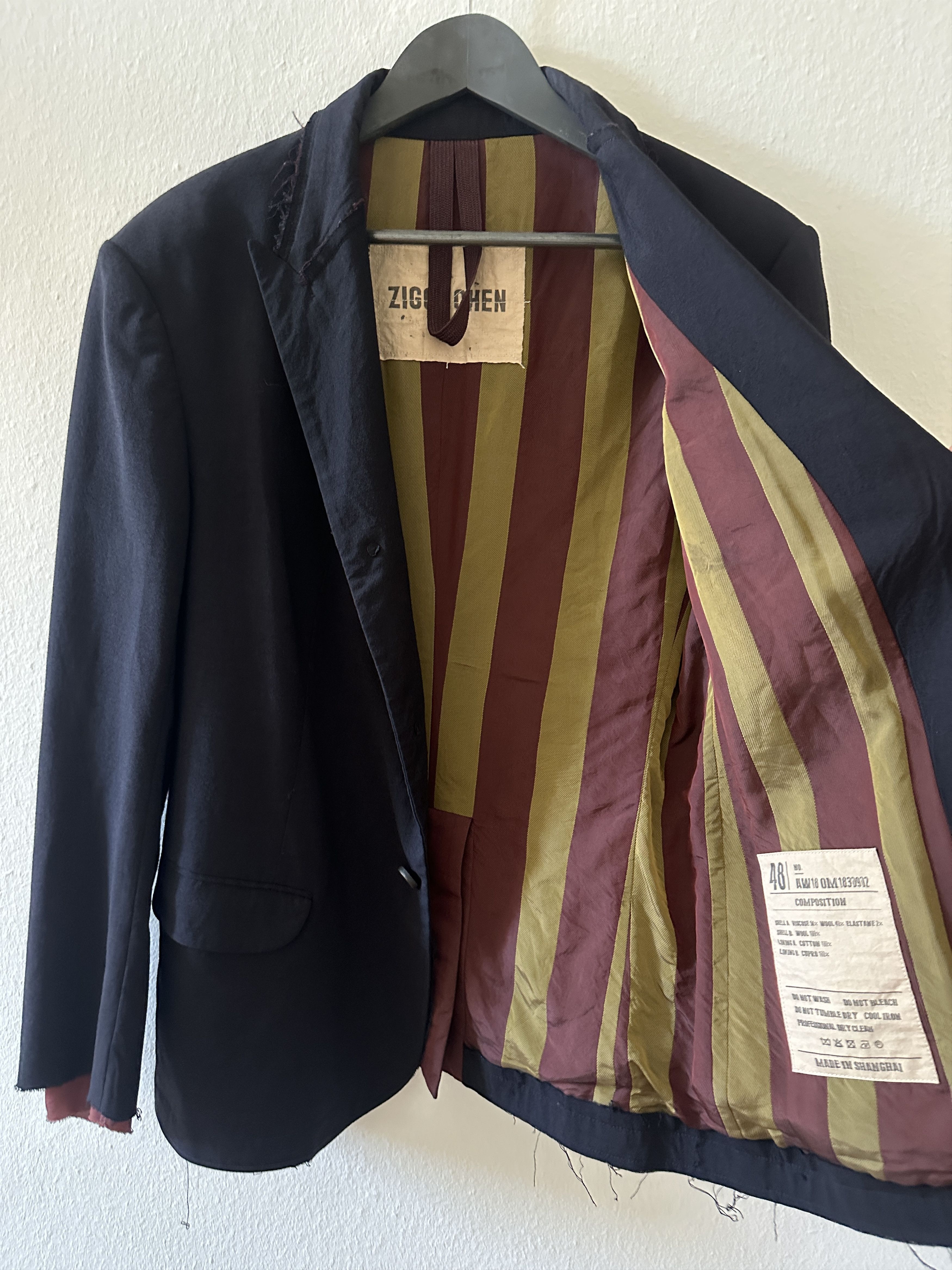 Ziggy Chen ZIGGY CHEN - SIZE 48 - DEEP BLUE BLAZER Size 48R - 7 Thumbnail
