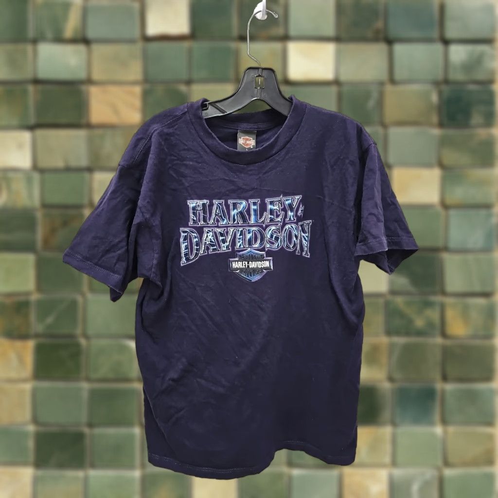 Harley Davidson VINTAGE Harley-Davidson Santa Fe Biker Shirt Eagle L Purple Womens Men? Size US L / EU 52-54 / 3 - 1 Thumbnail