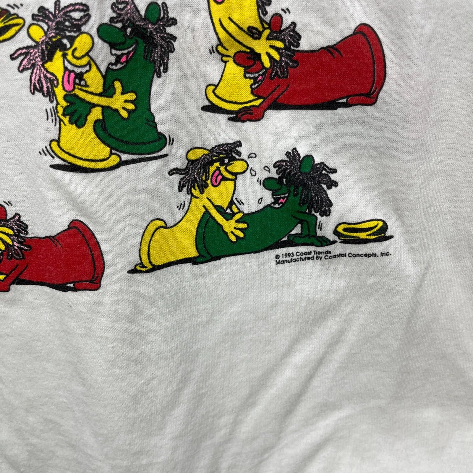 Vintage Vintage 90s Sex Position Condoms Rasta Funny T-Shirt Large Size US XL / EU 56 / 4 - 7 Thumbnail